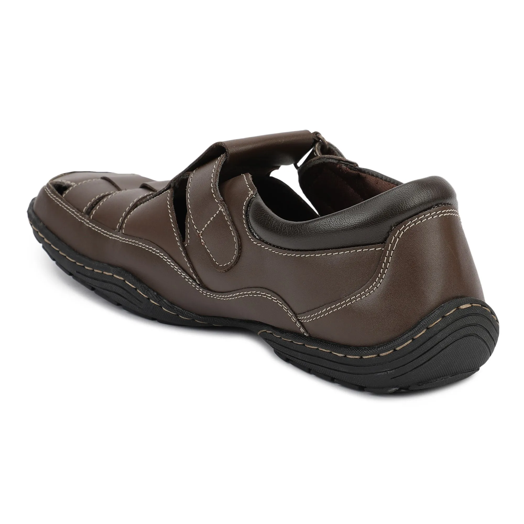 Brown Softy Mens Sandal - Thumbnail 5