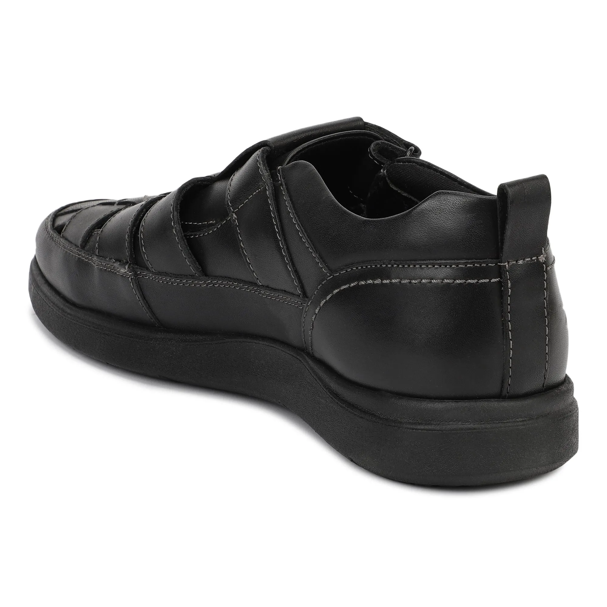 Black Softy Mens Sandal - Thumbnail 5