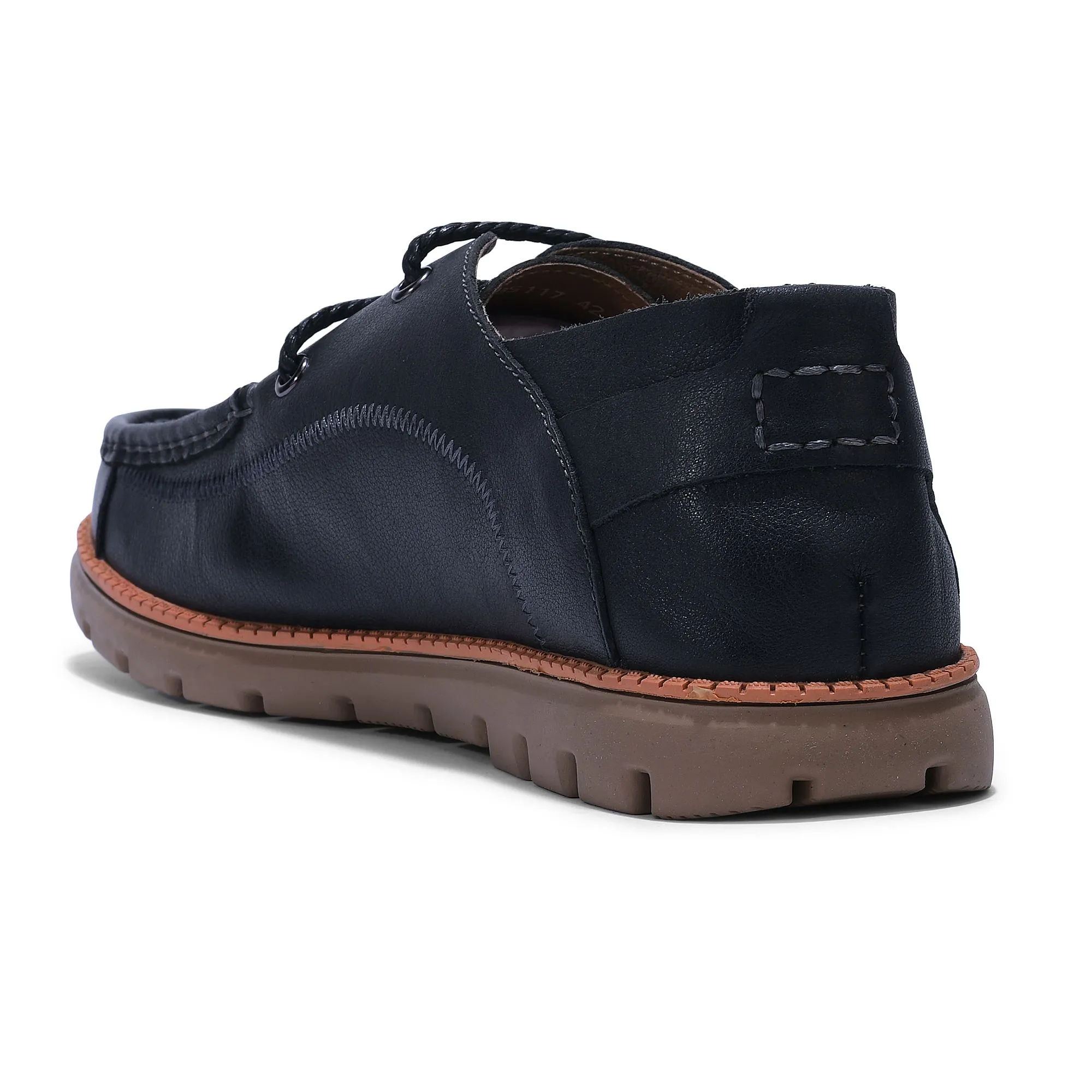 Blue boat shoe for men - Thumbnail 5