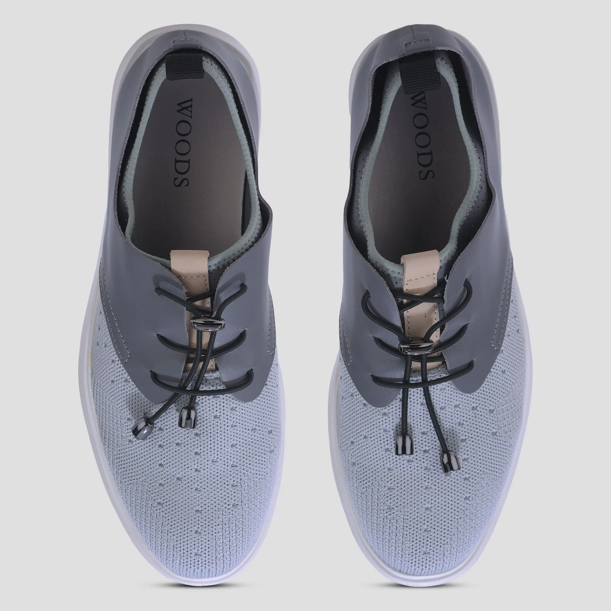Woods GREY slip-on casual shoes - Thumbnail 3