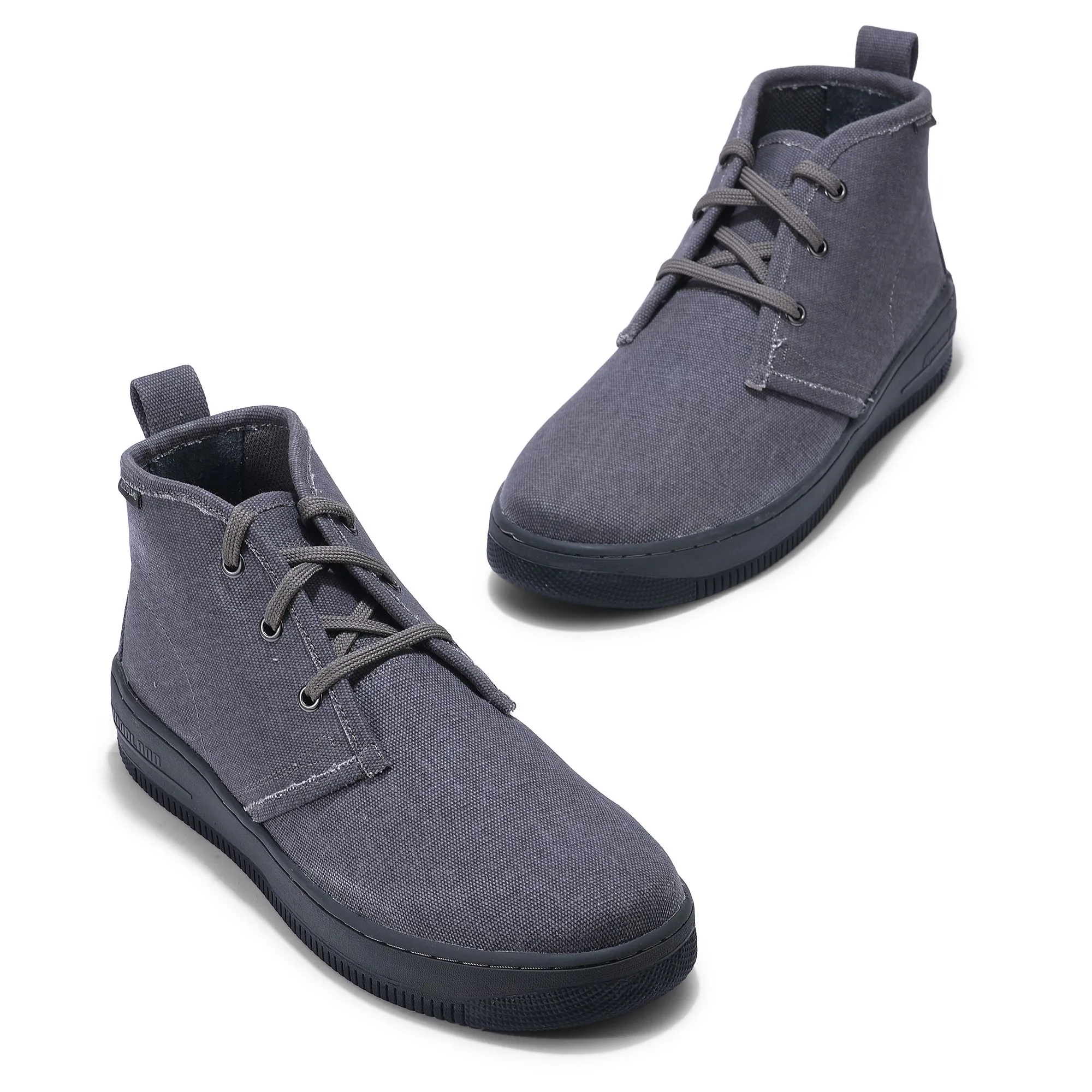 GREY casual high-ankle shoes - Thumbnail 2