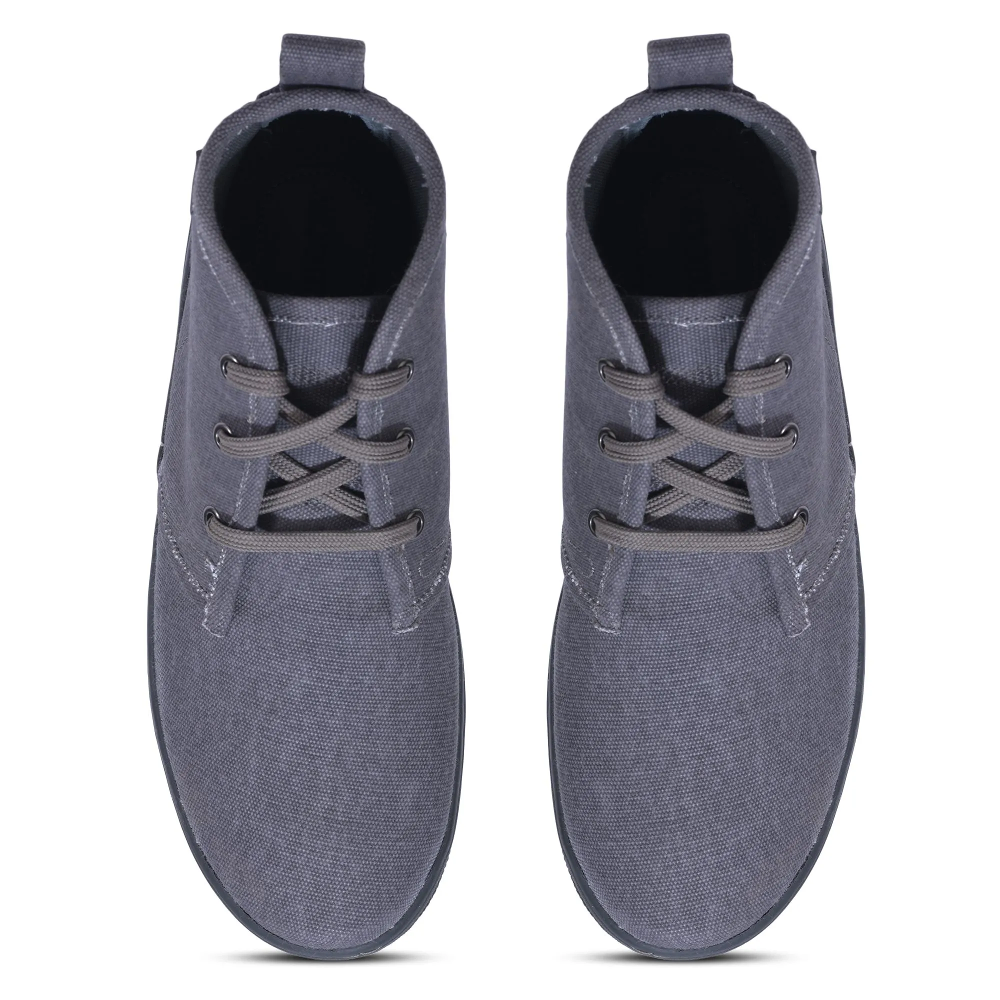 GREY casual high-ankle shoes - Thumbnail 3