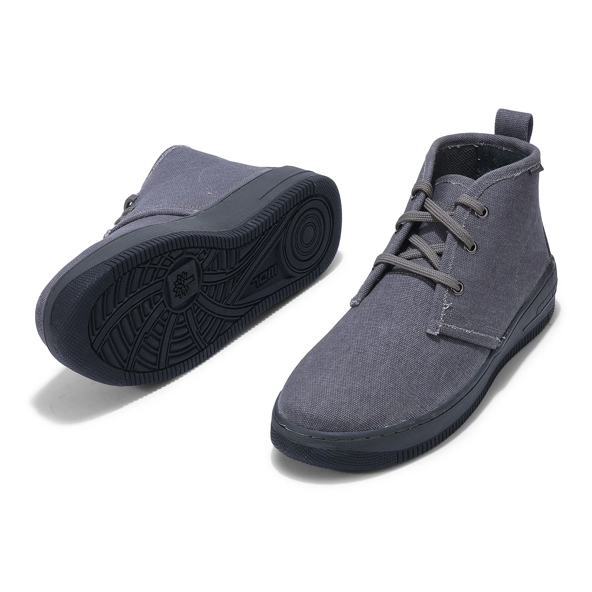 GREY casual high-ankle shoes - Thumbnail 4