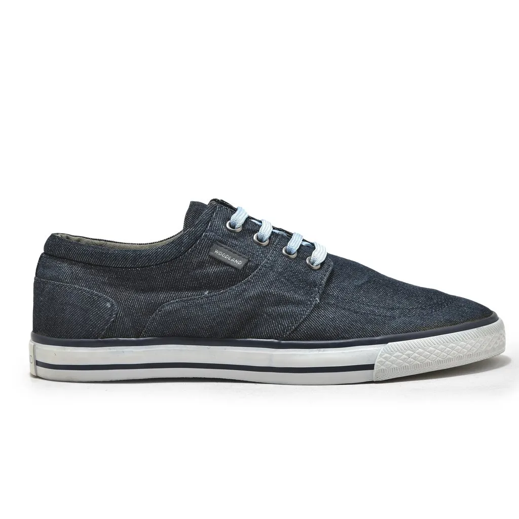 Denim Blue Canvas Shoes for Men - Image 1
