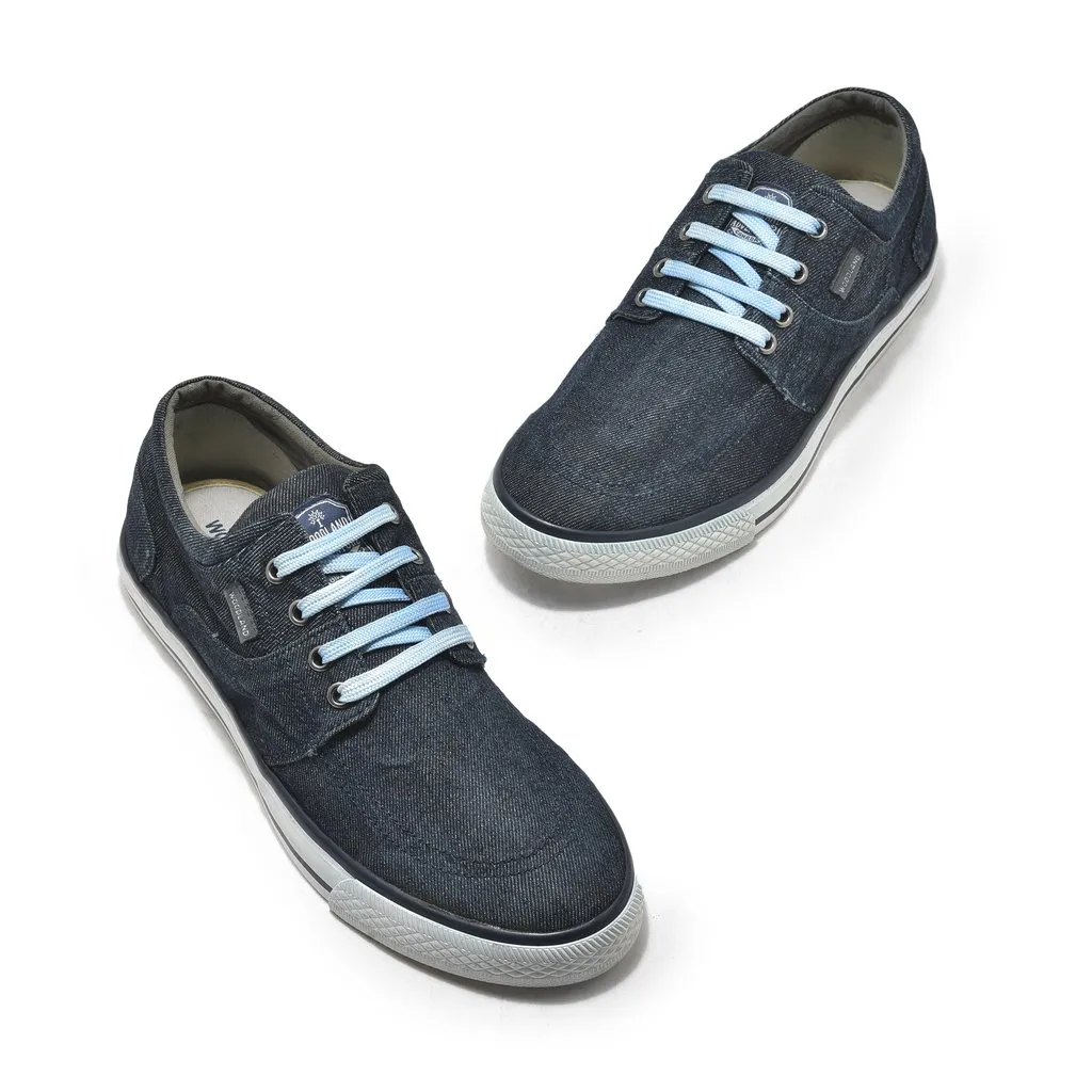 Denim Blue Canvas Shoes for Men - Thumbnail 2