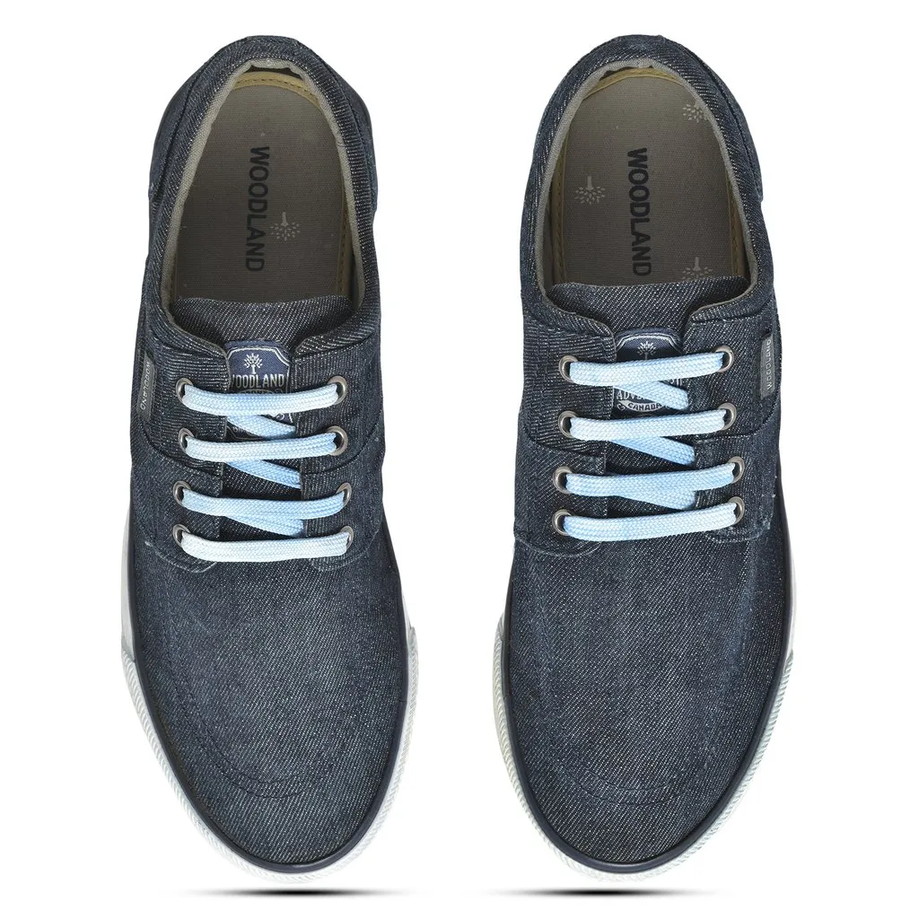 Denim Blue Canvas Shoes for Men - Thumbnail 3