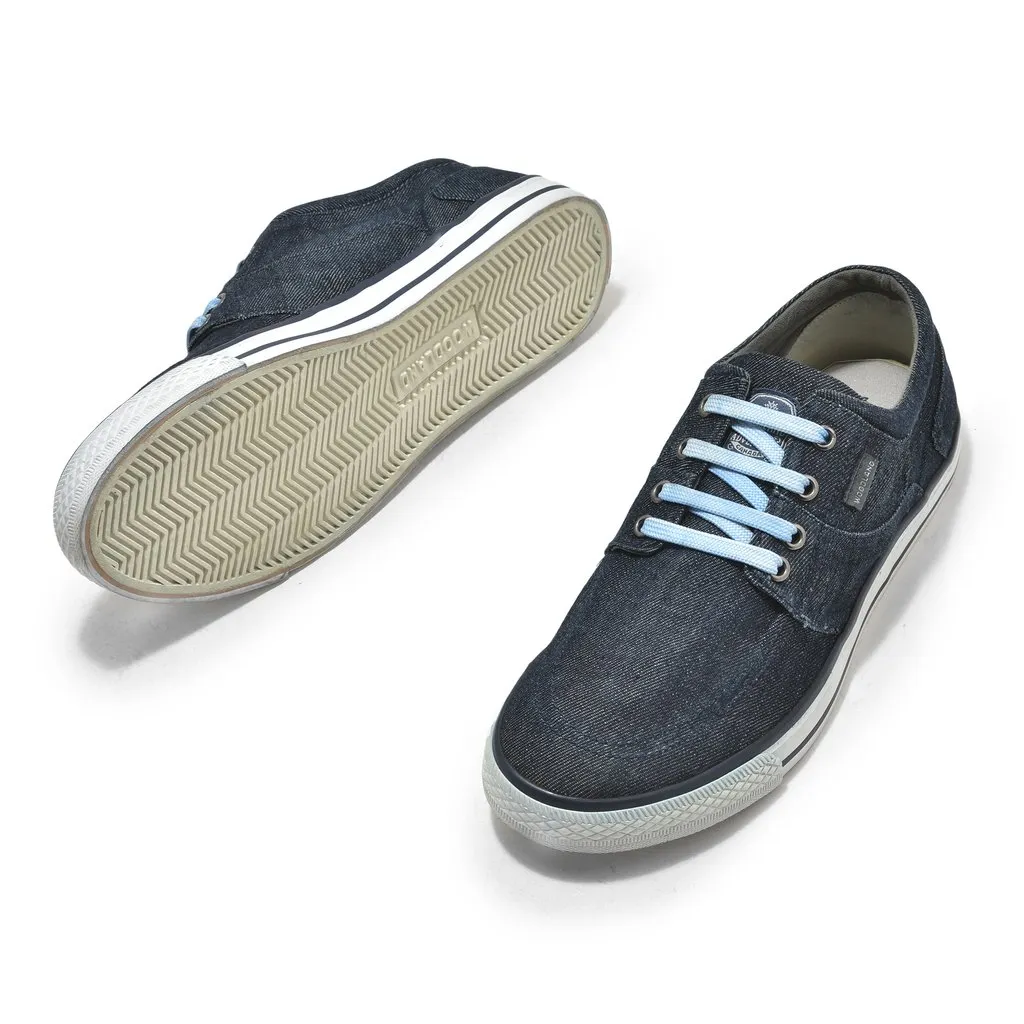 Denim Blue Canvas Shoes for Men - Thumbnail 4