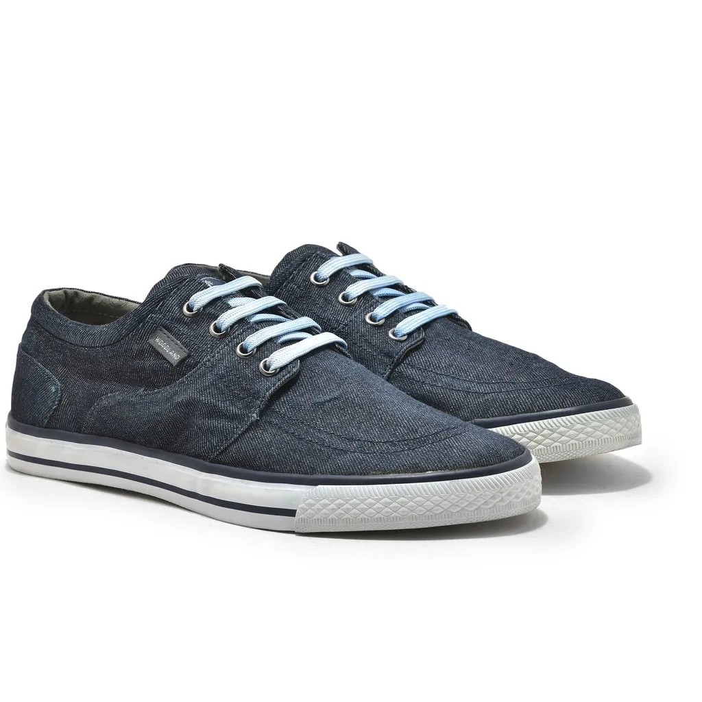 Denim Blue Canvas Shoes for Men - Thumbnail 6