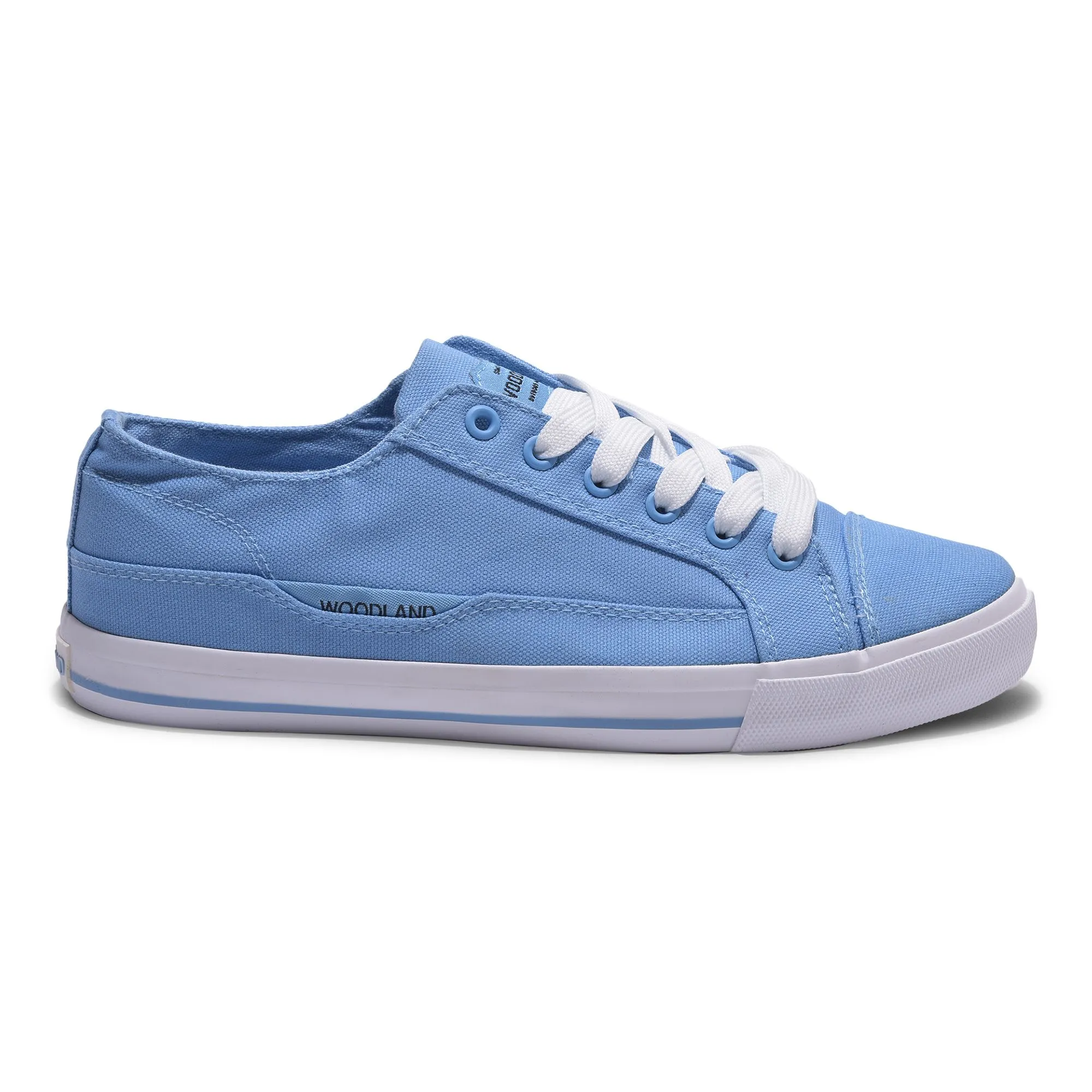 Sky blue canvas sneakers for men - Thumbnail 1