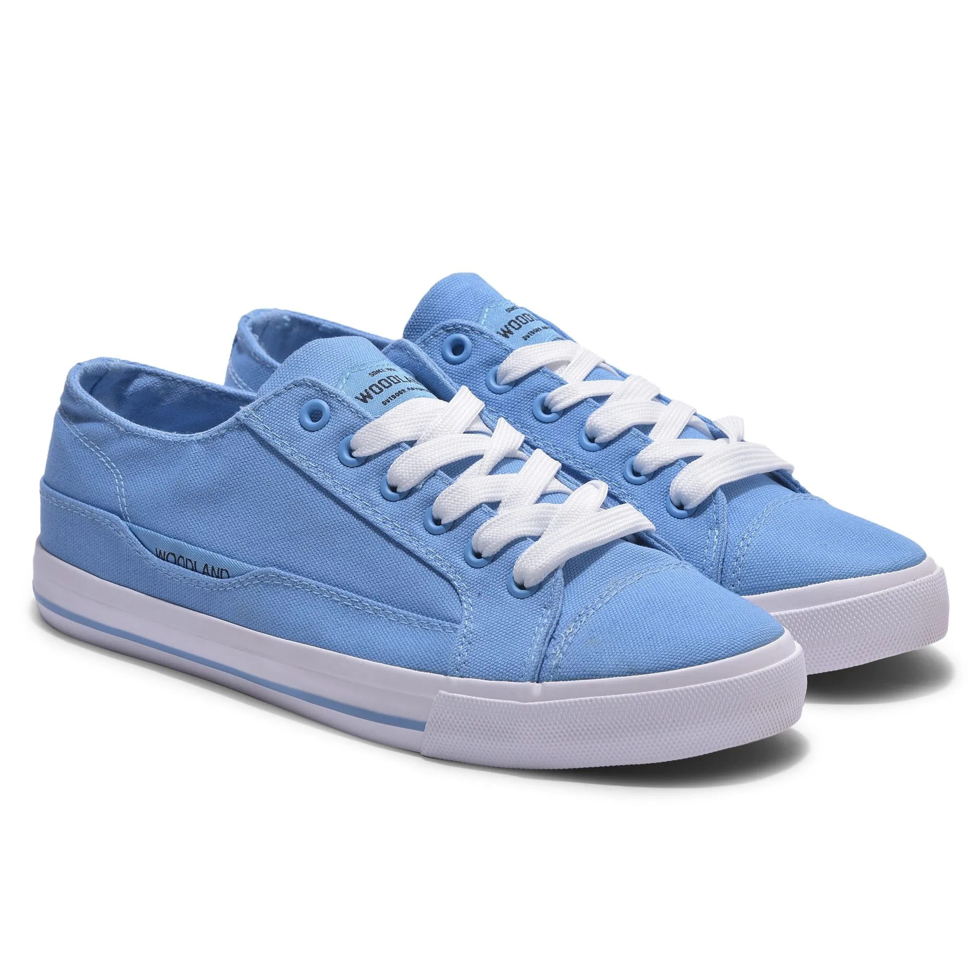 Sky blue canvas sneakers for men - Thumbnail 6