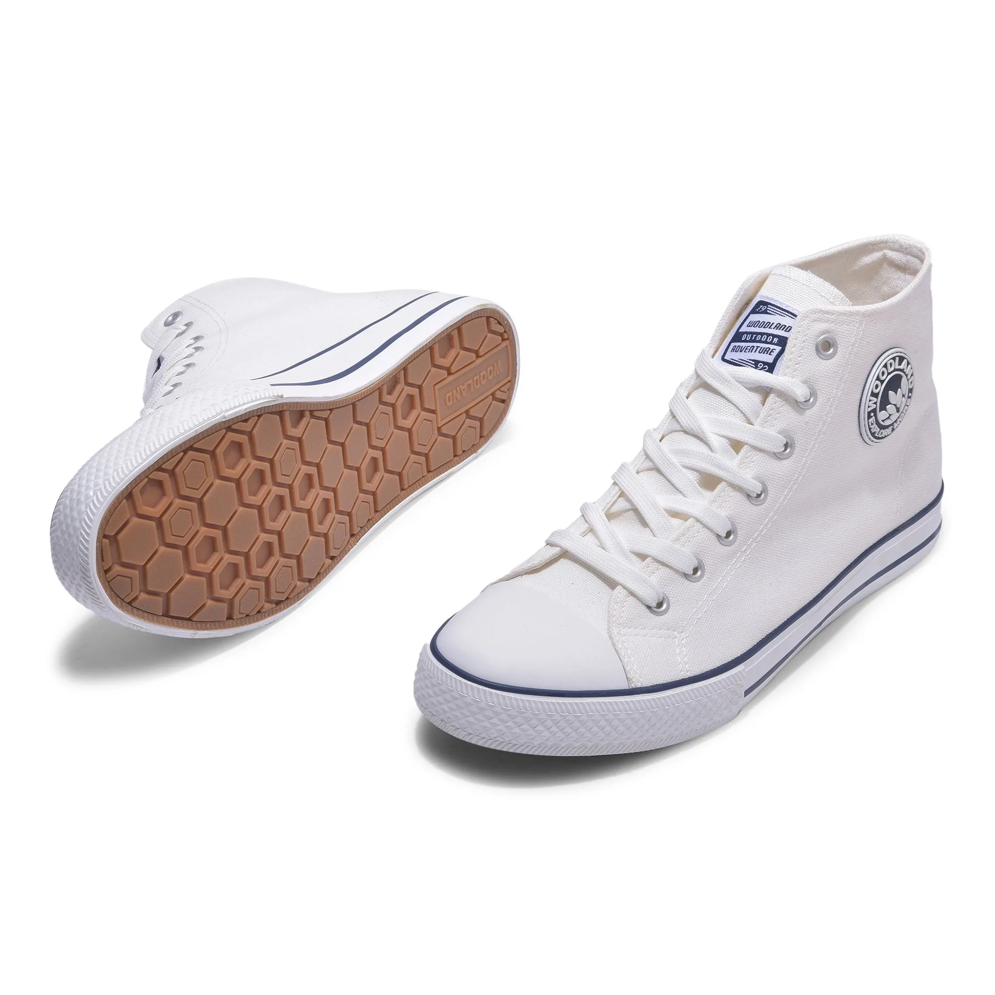 White canvas sneakers for men - Thumbnail 4