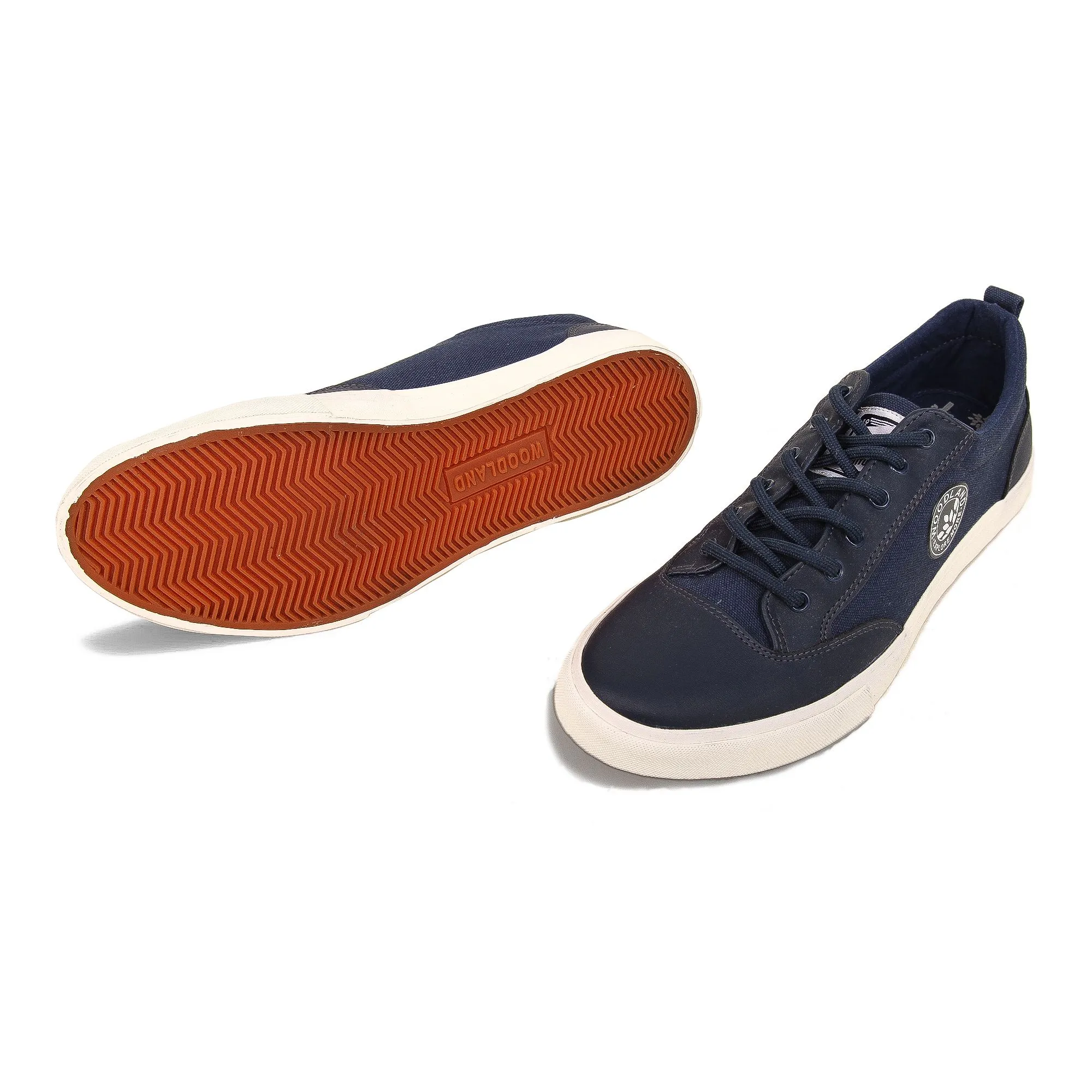 Navy Canvas Sneaker for Men - Thumbnail 3