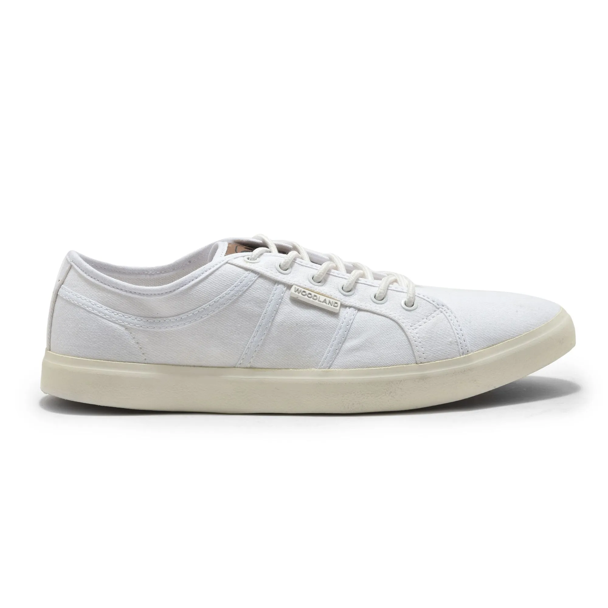 White Canvas Sneaker for Men - Thumbnail 1