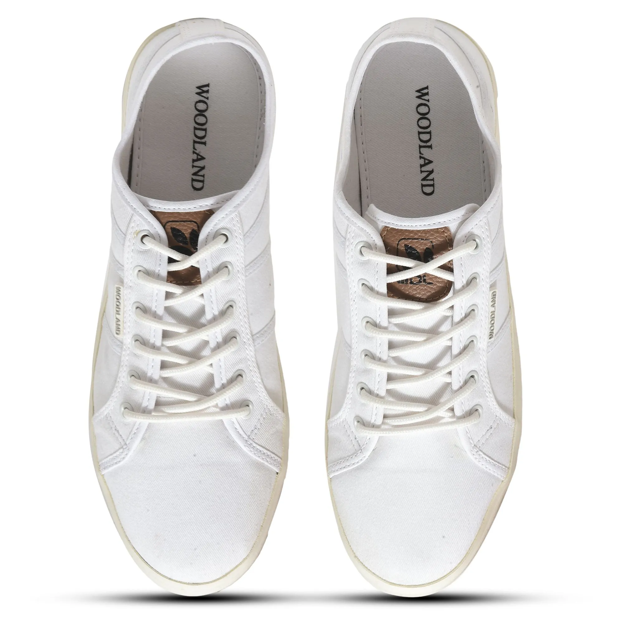White Canvas Sneaker for Men - Thumbnail 3