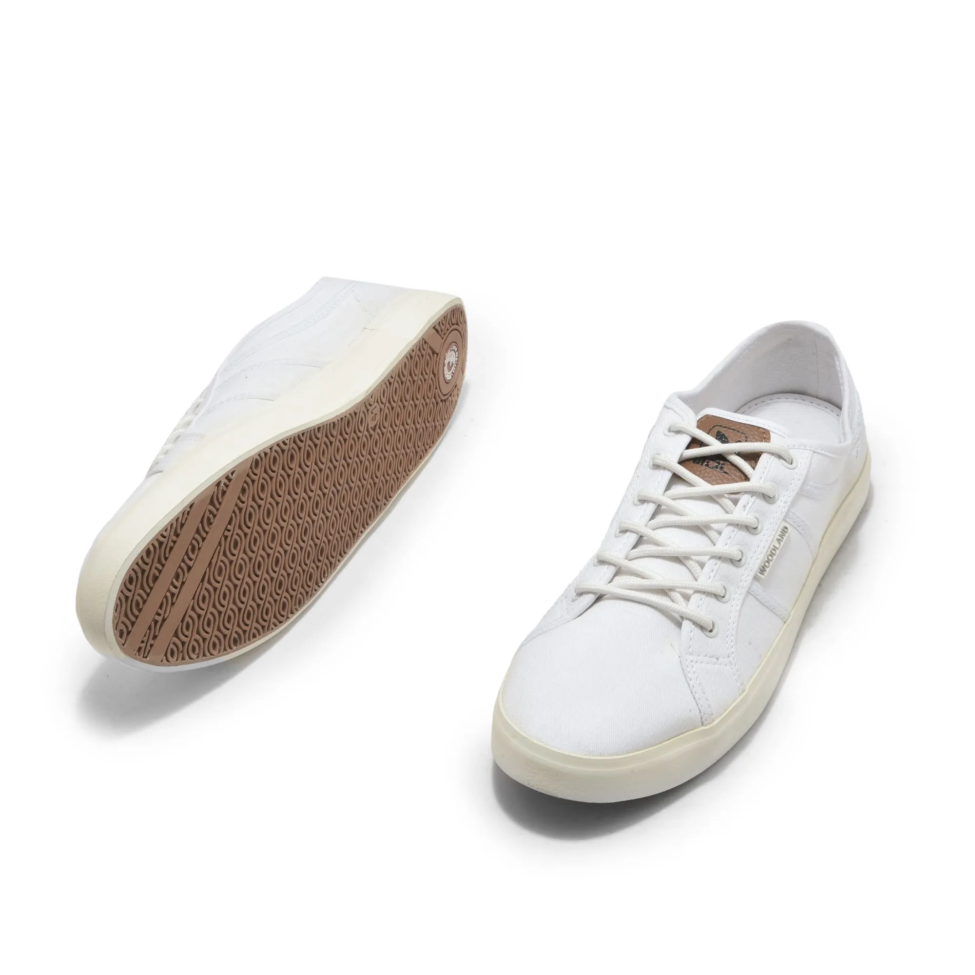 White Canvas Sneaker for Men - Thumbnail 4