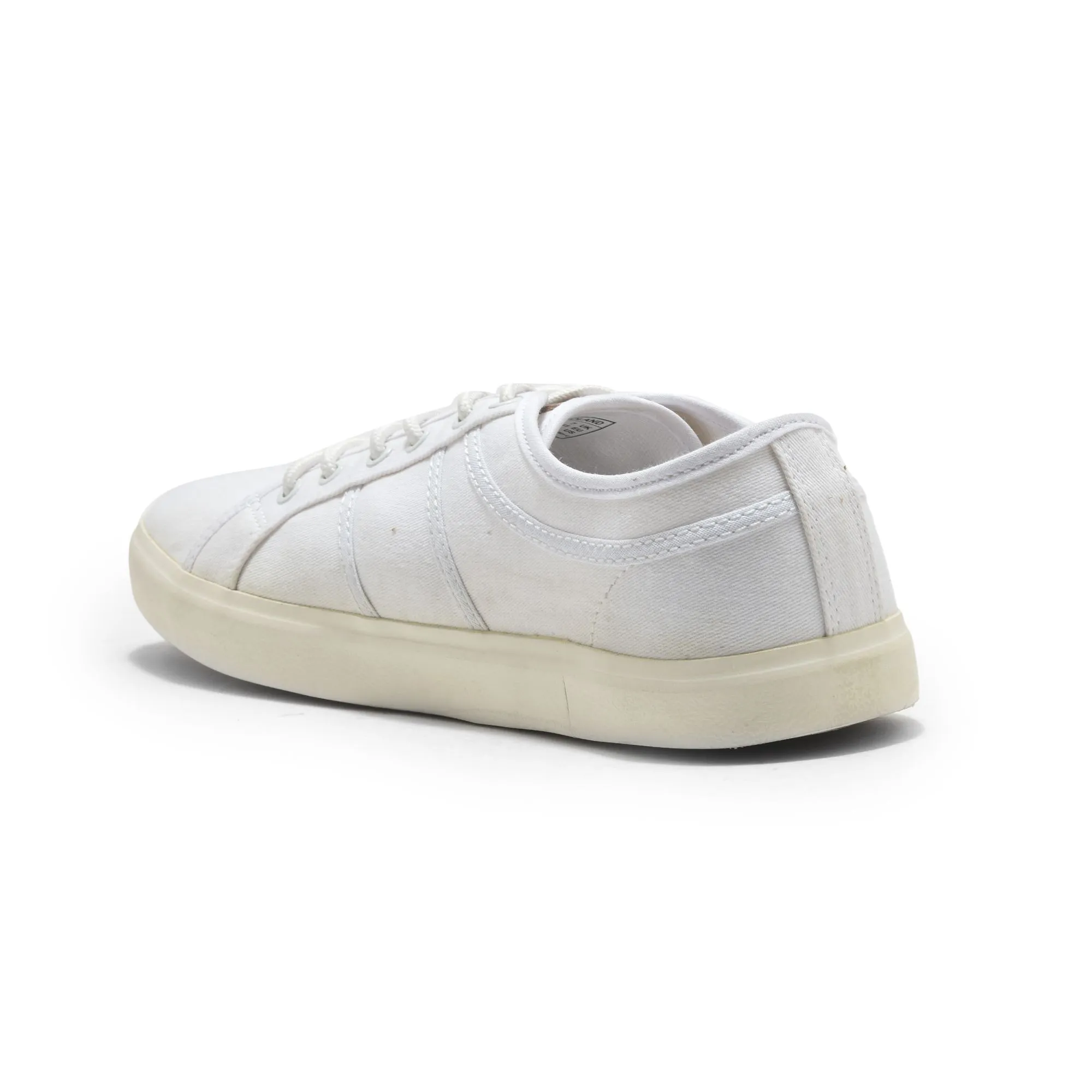 White Canvas Sneaker for Men - Thumbnail 5