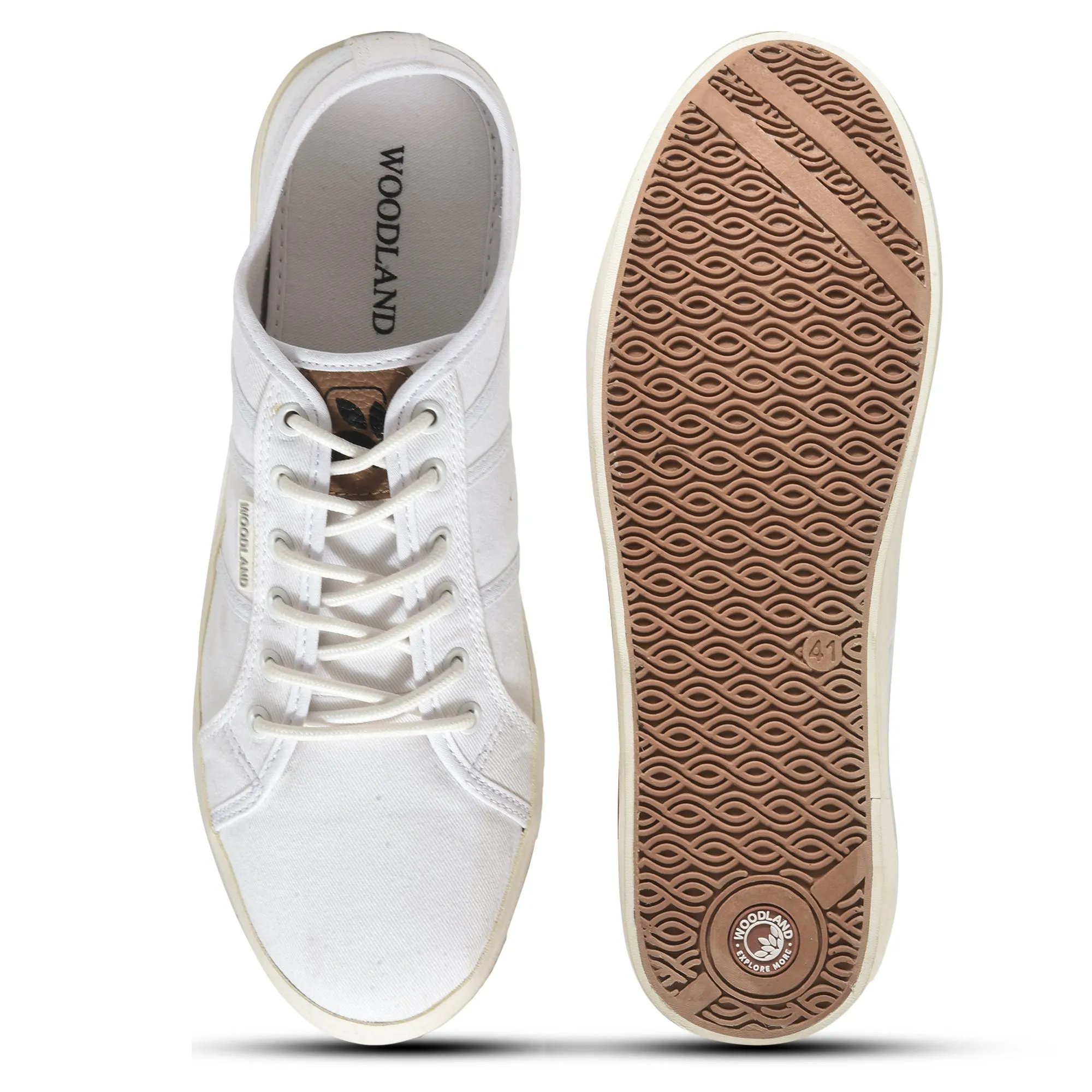 White Canvas Sneaker for Men - Thumbnail 7