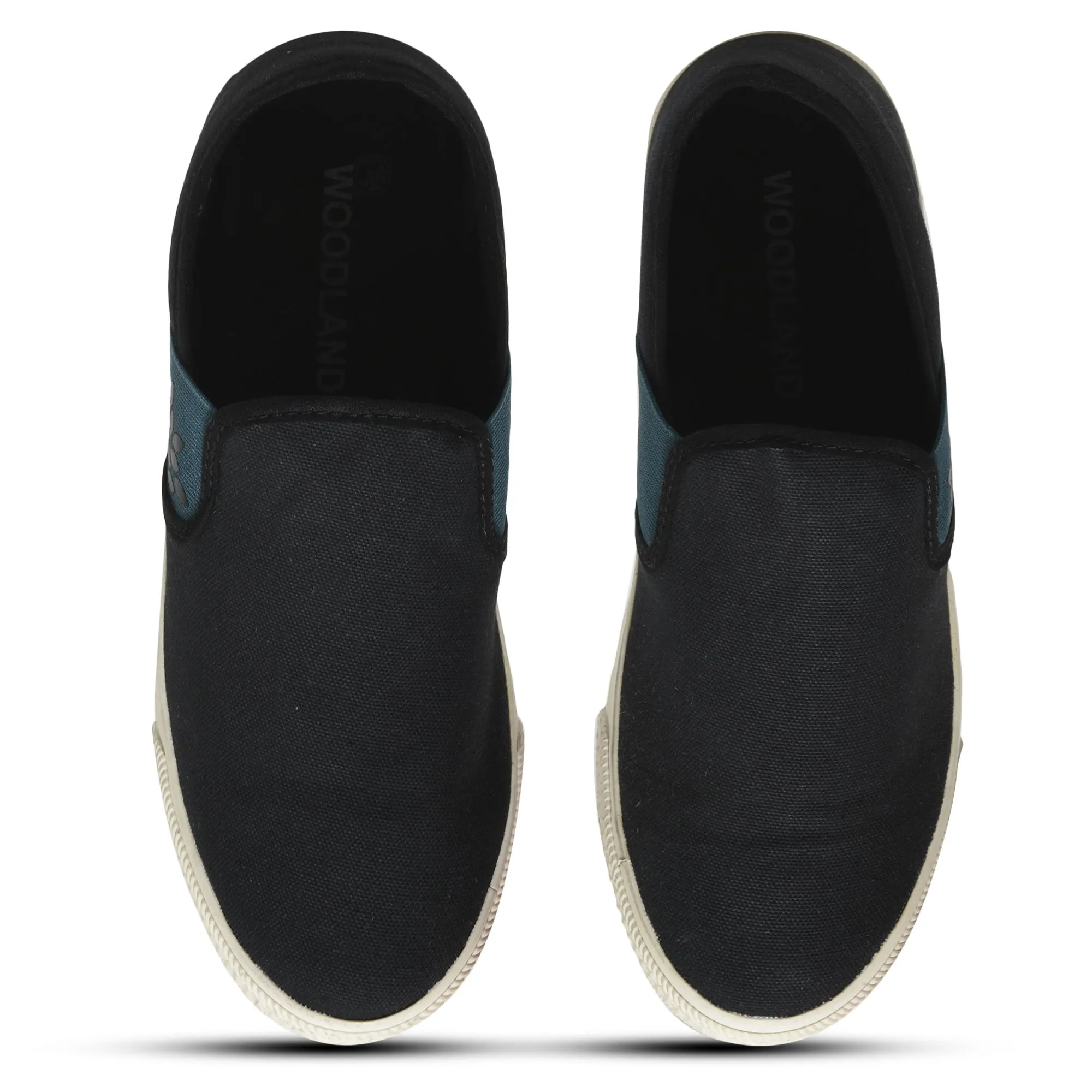 Black Slip on canvas shoes for men - Thumbnail 3