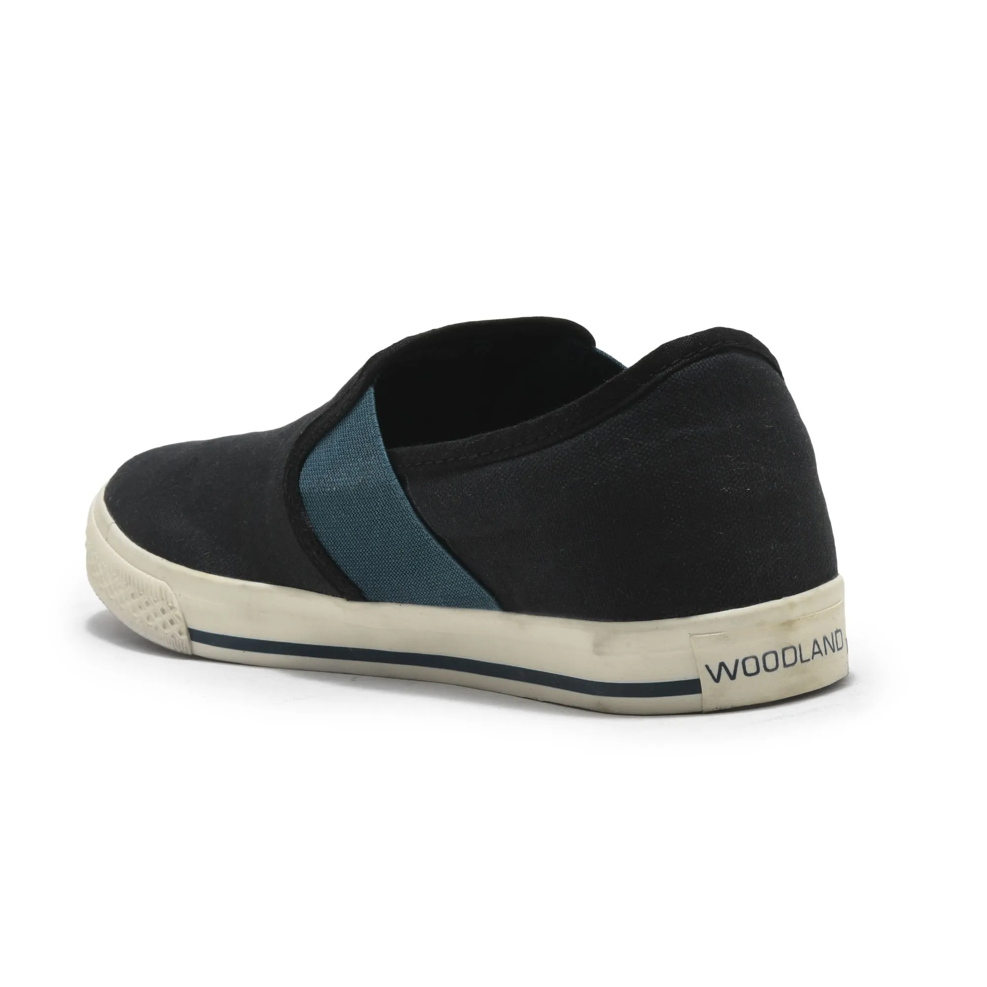 Black Slip on canvas shoes for men - Thumbnail 5
