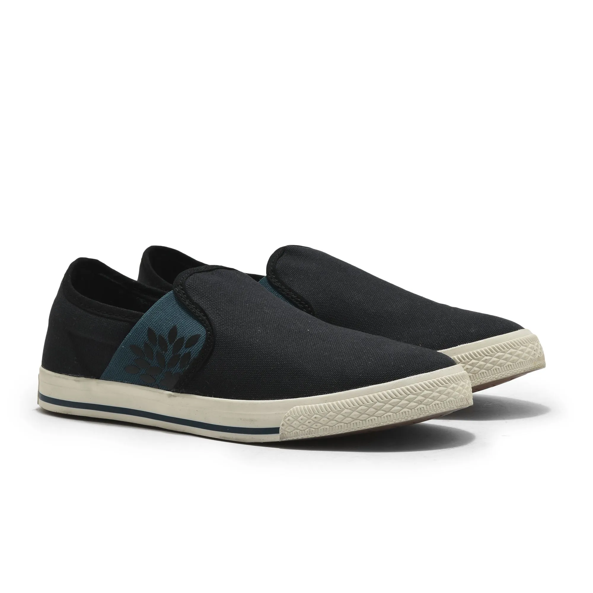 Black Slip on canvas shoes for men - Thumbnail 6