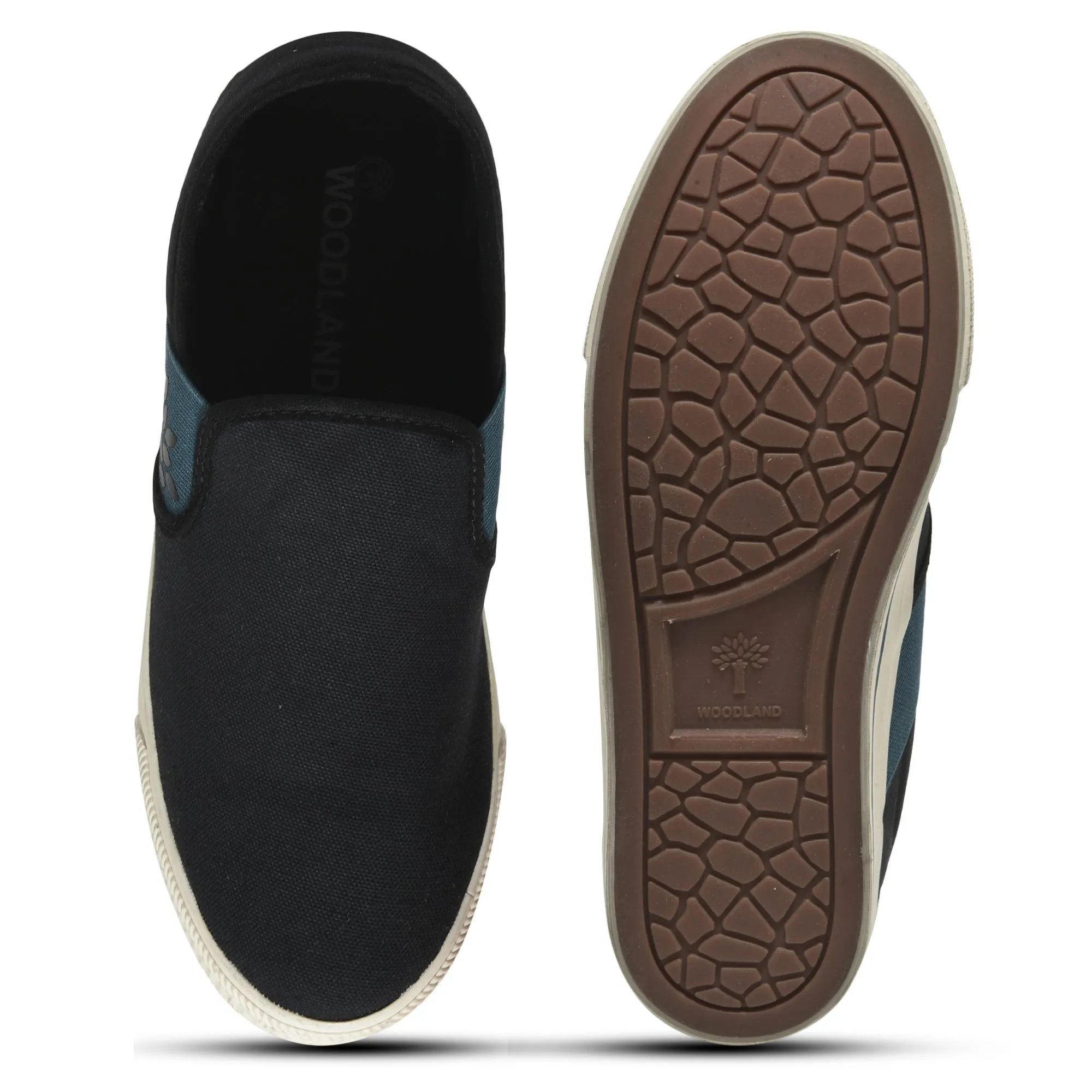 Black Slip on canvas shoes for men - Thumbnail 7