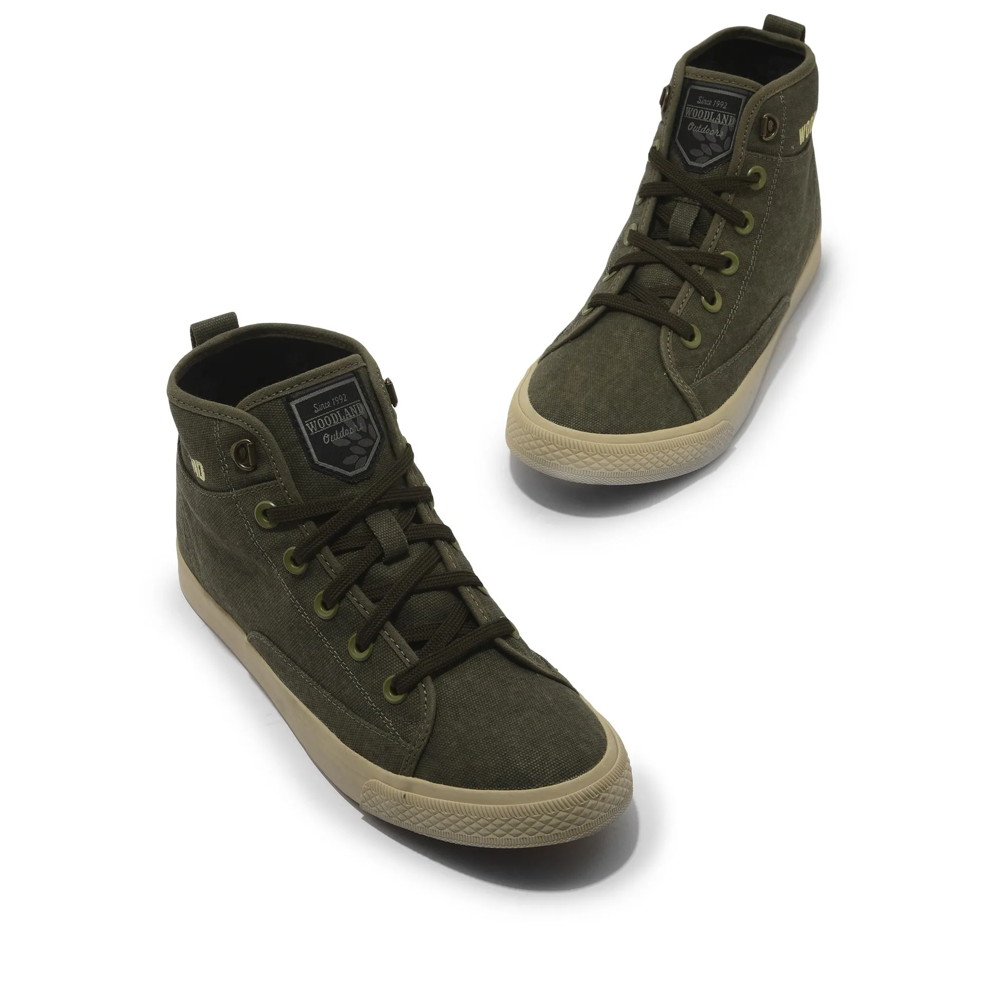 Olive green Canvas Sneaker for Men - Thumbnail 2