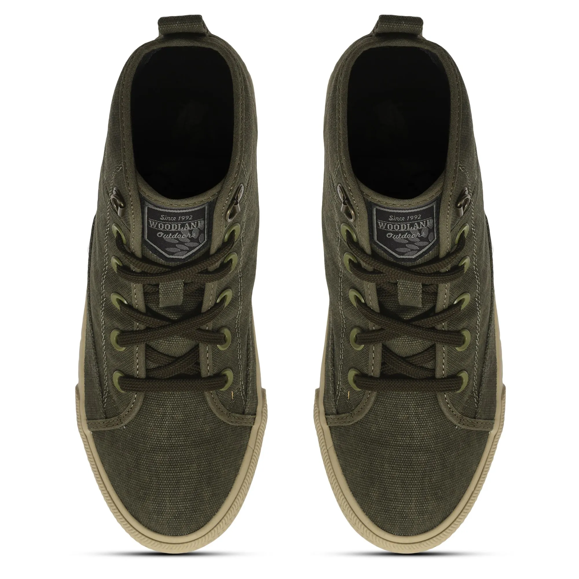 Olive green Canvas Sneaker for Men - Thumbnail 3