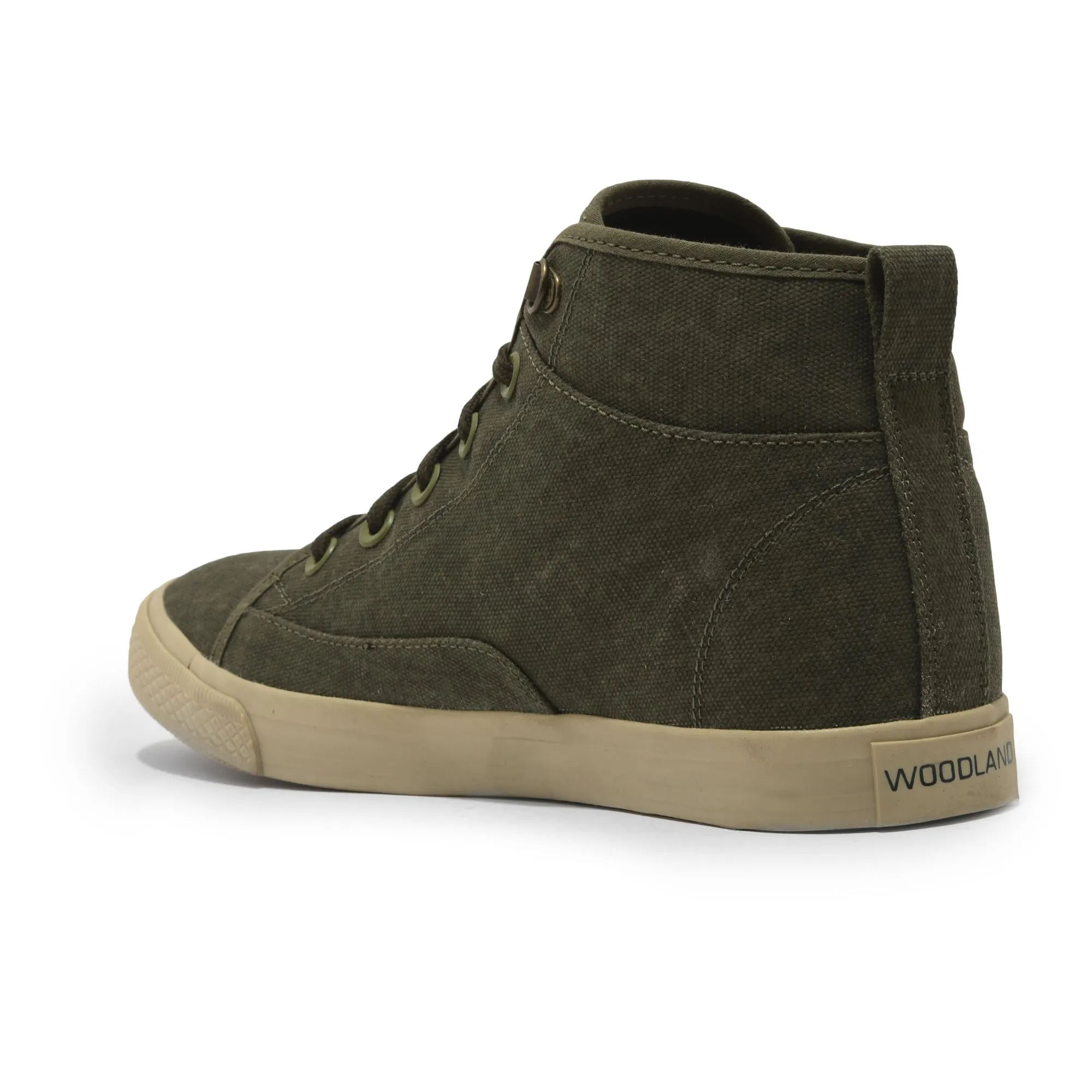 Olive green Canvas Sneaker for Men - Thumbnail 5