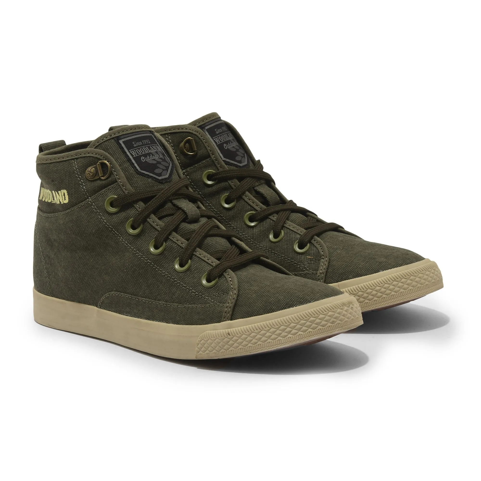 Olive green Canvas Sneaker for Men - Thumbnail 6