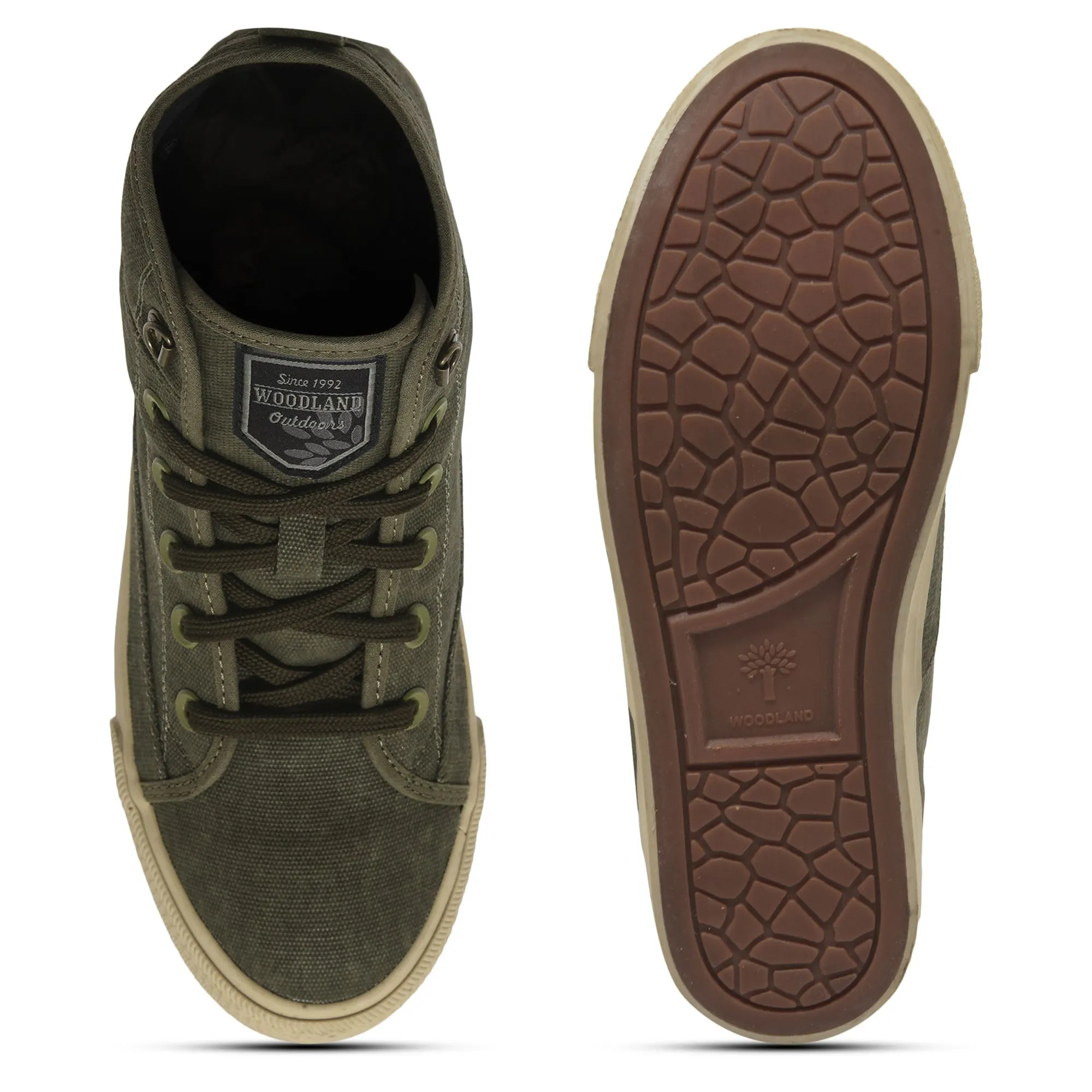 Olive green Canvas Sneaker for Men - Thumbnail 7