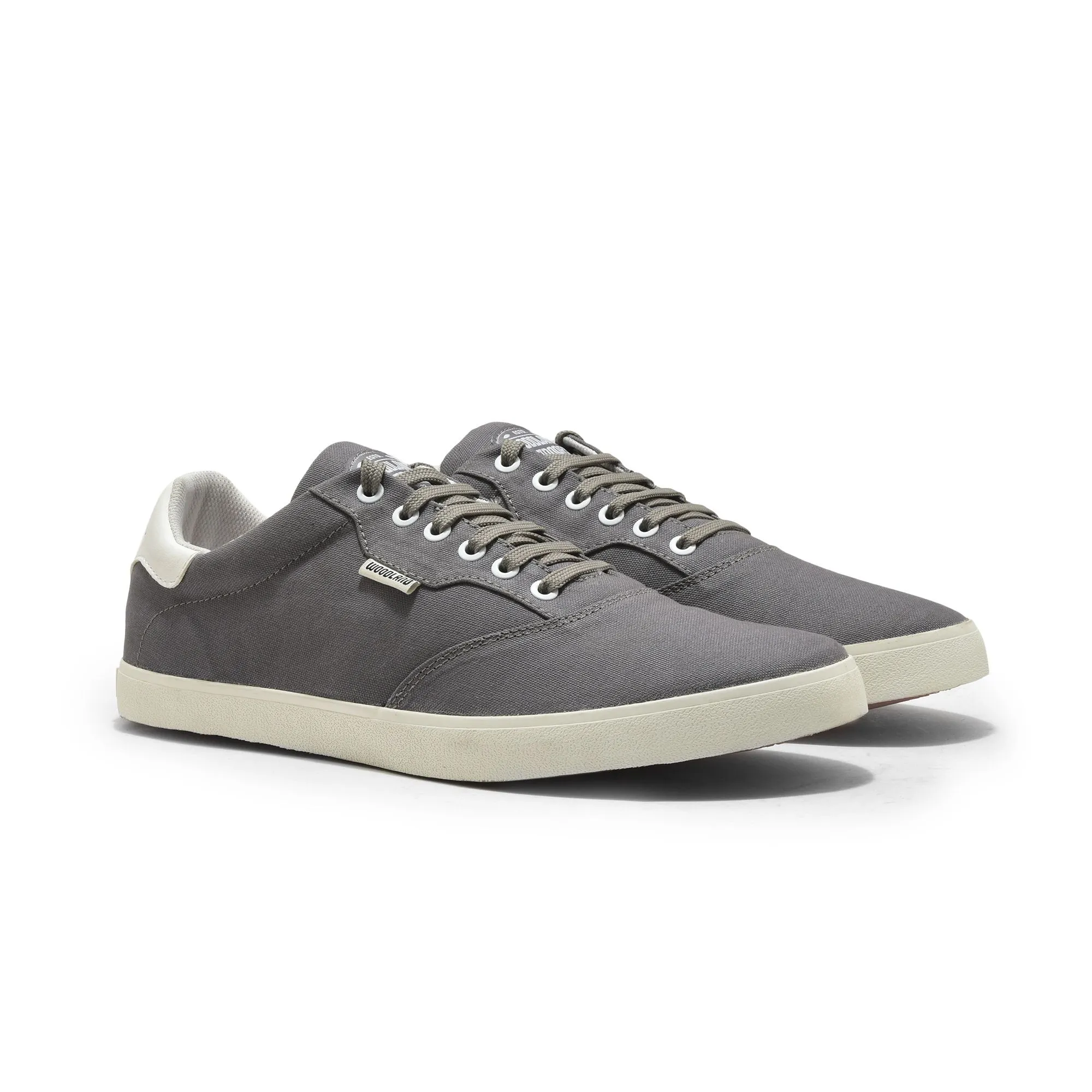 Grey Canvas Sneakers for Men - Thumbnail 6