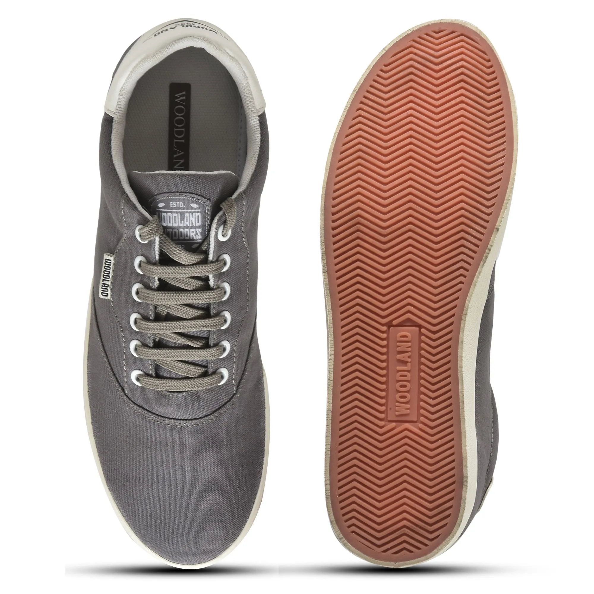 Grey Canvas Sneakers for Men - Thumbnail 7