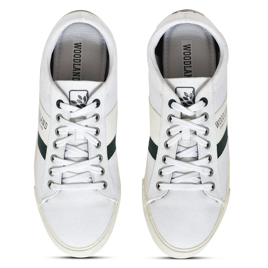 White Canvas Sneakers for Men - Thumbnail 3