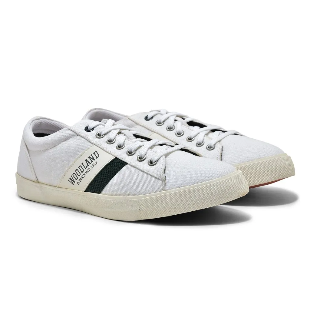 White Canvas Sneakers for Men - Thumbnail 6