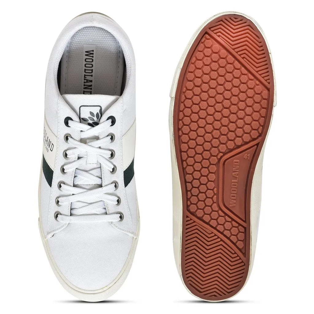 White Canvas Sneakers for Men - Thumbnail 7