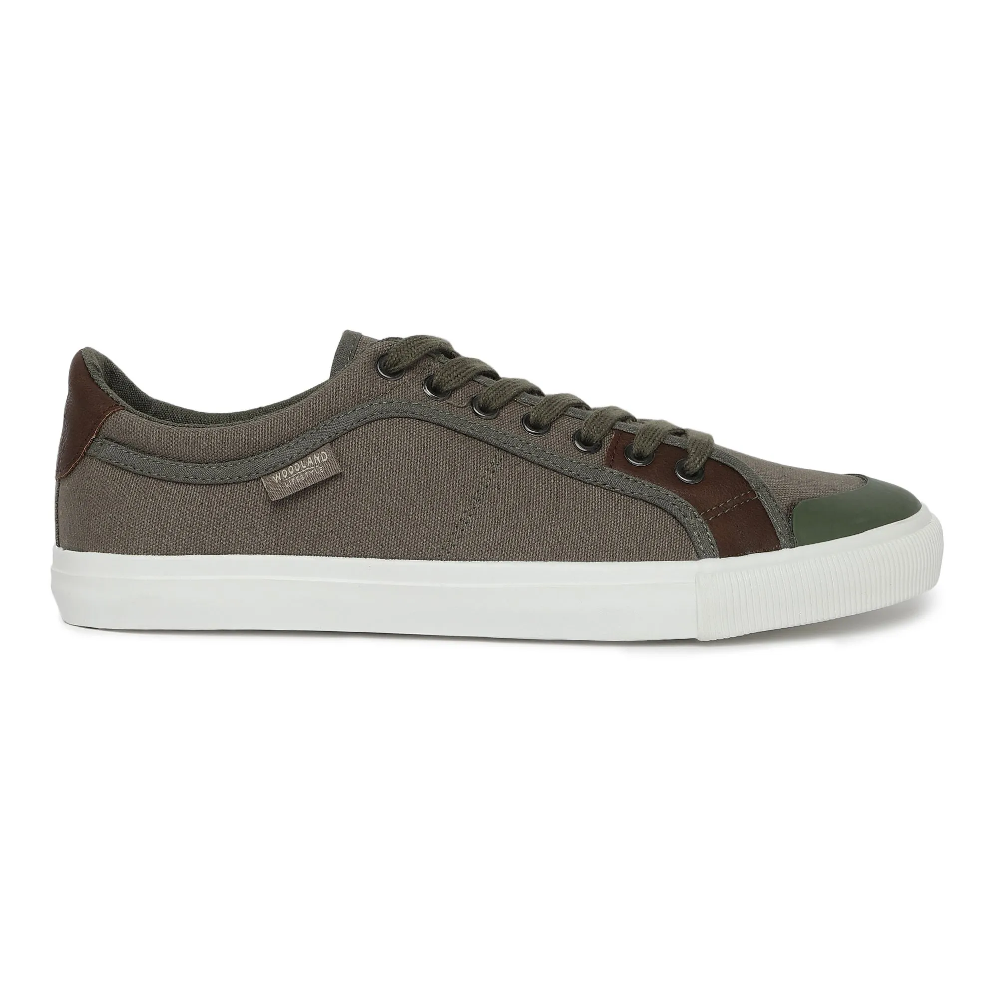 Olive Canvas shoes for men - Thumbnail 1