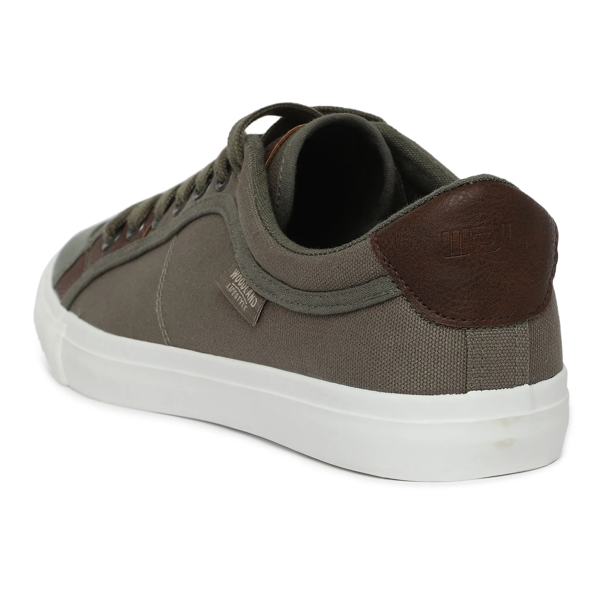 Olive Canvas shoes for men - Thumbnail 5