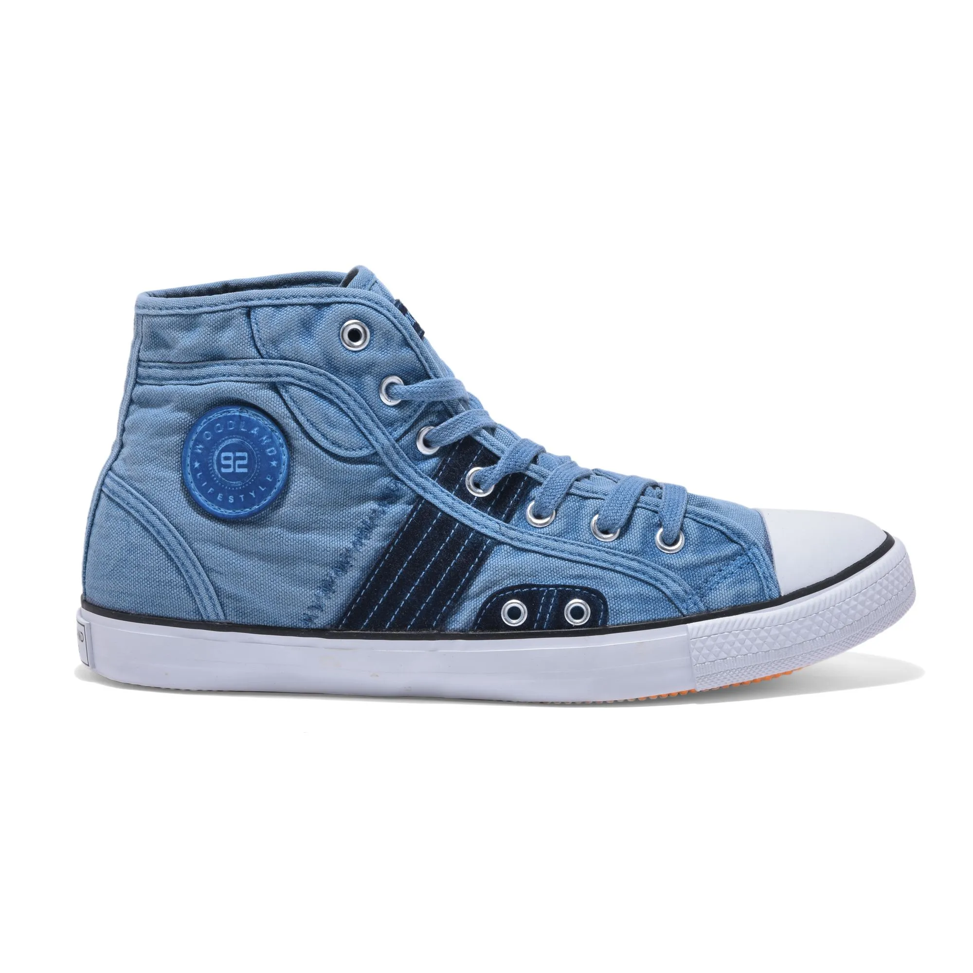 Blue canvas shoe for men - Image 1