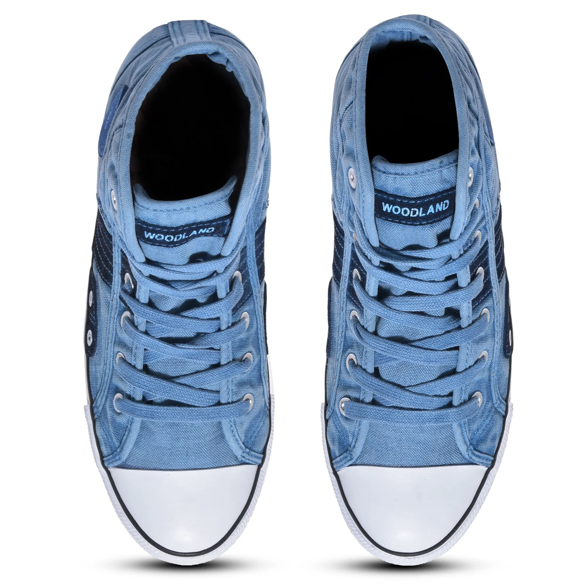 Blue canvas shoe for men - Thumbnail 3