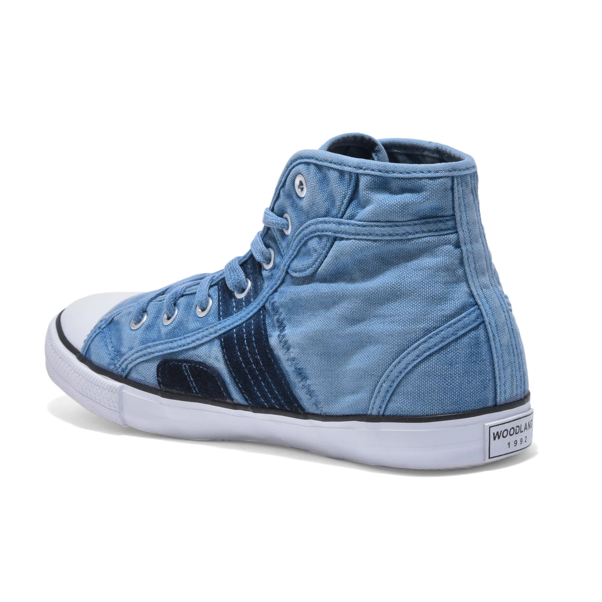 Blue canvas shoe for men - Thumbnail 5