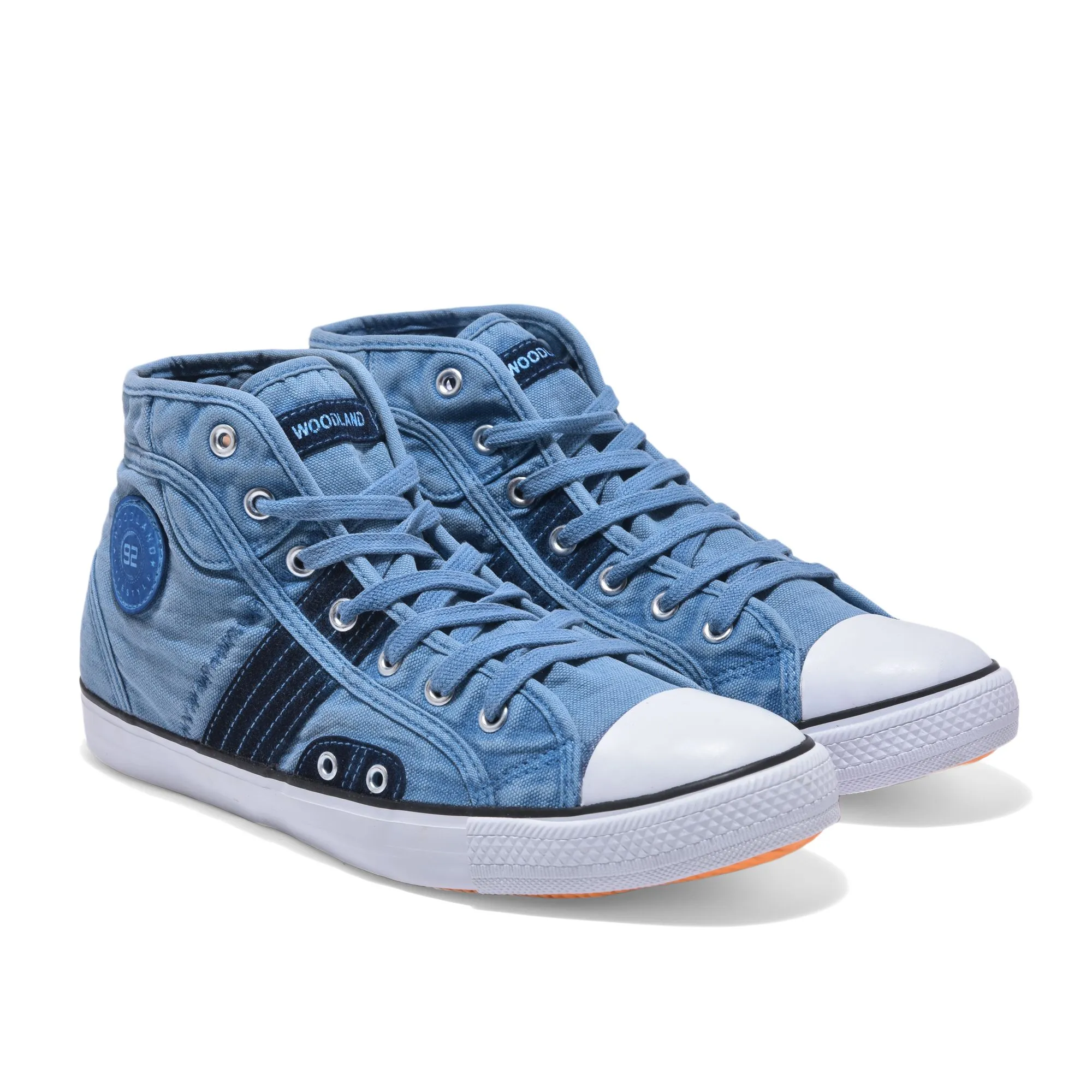 Blue canvas shoe for men - Thumbnail 6