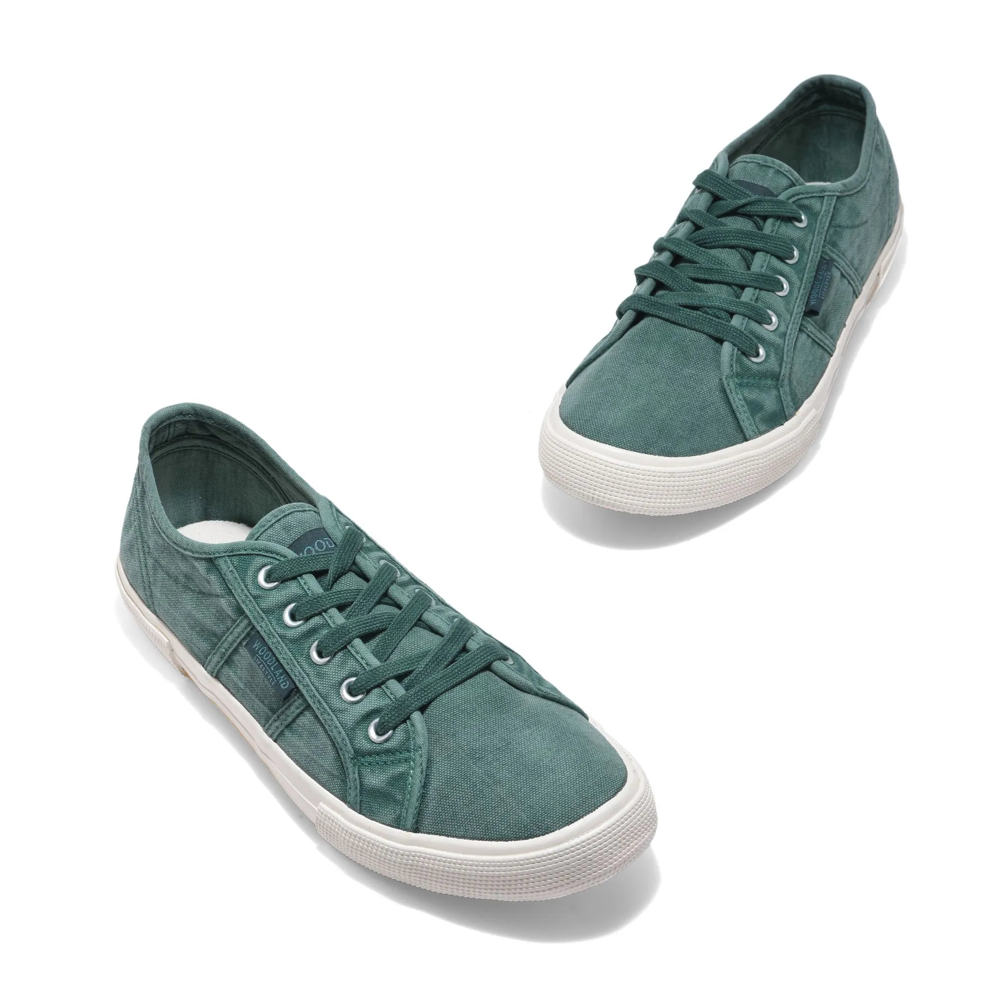 Green canvas shoe for men - Thumbnail 2