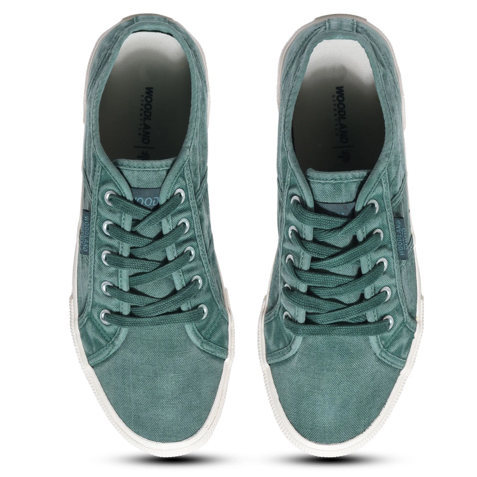 Green canvas shoe for men - Thumbnail 3