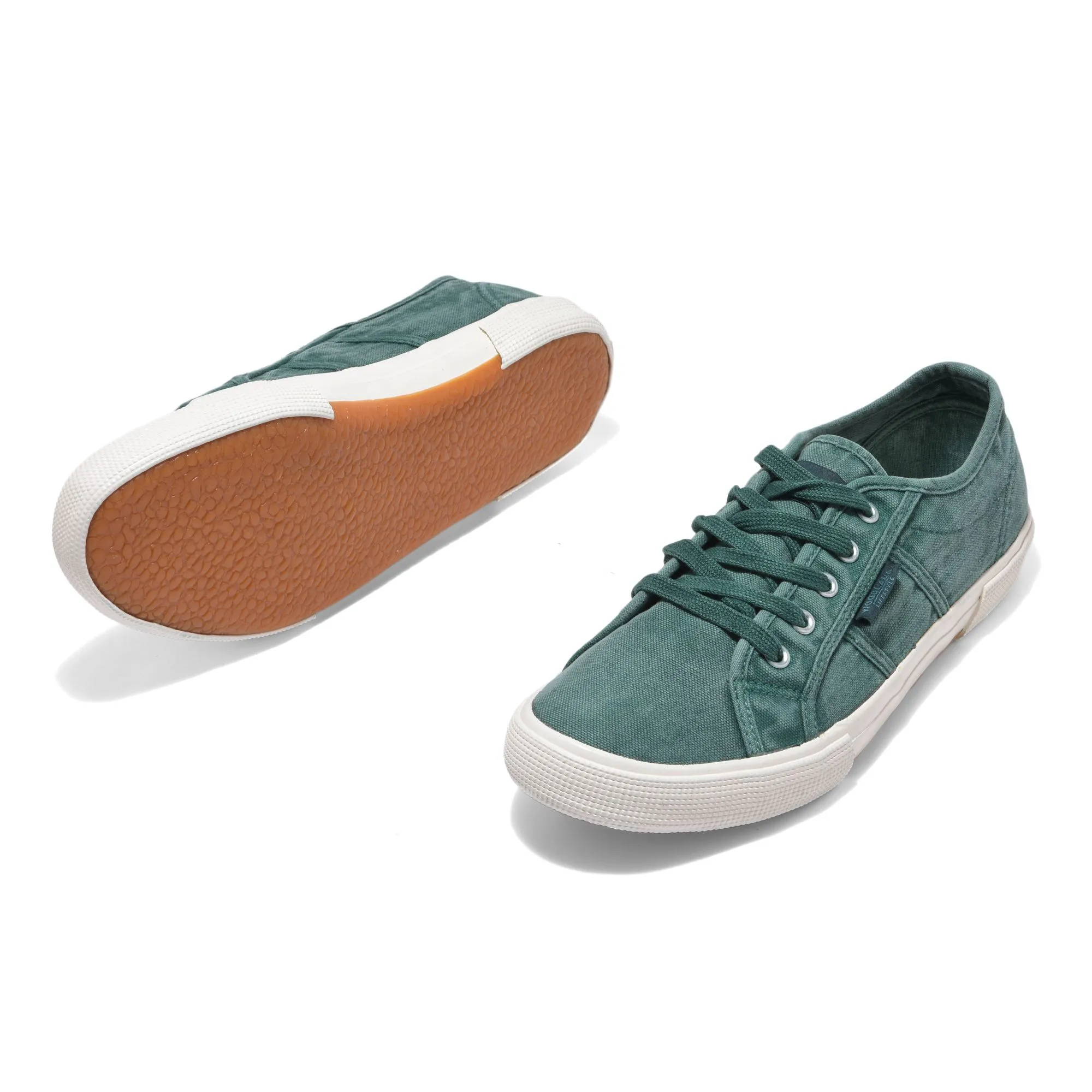 Green canvas shoe for men - Thumbnail 4