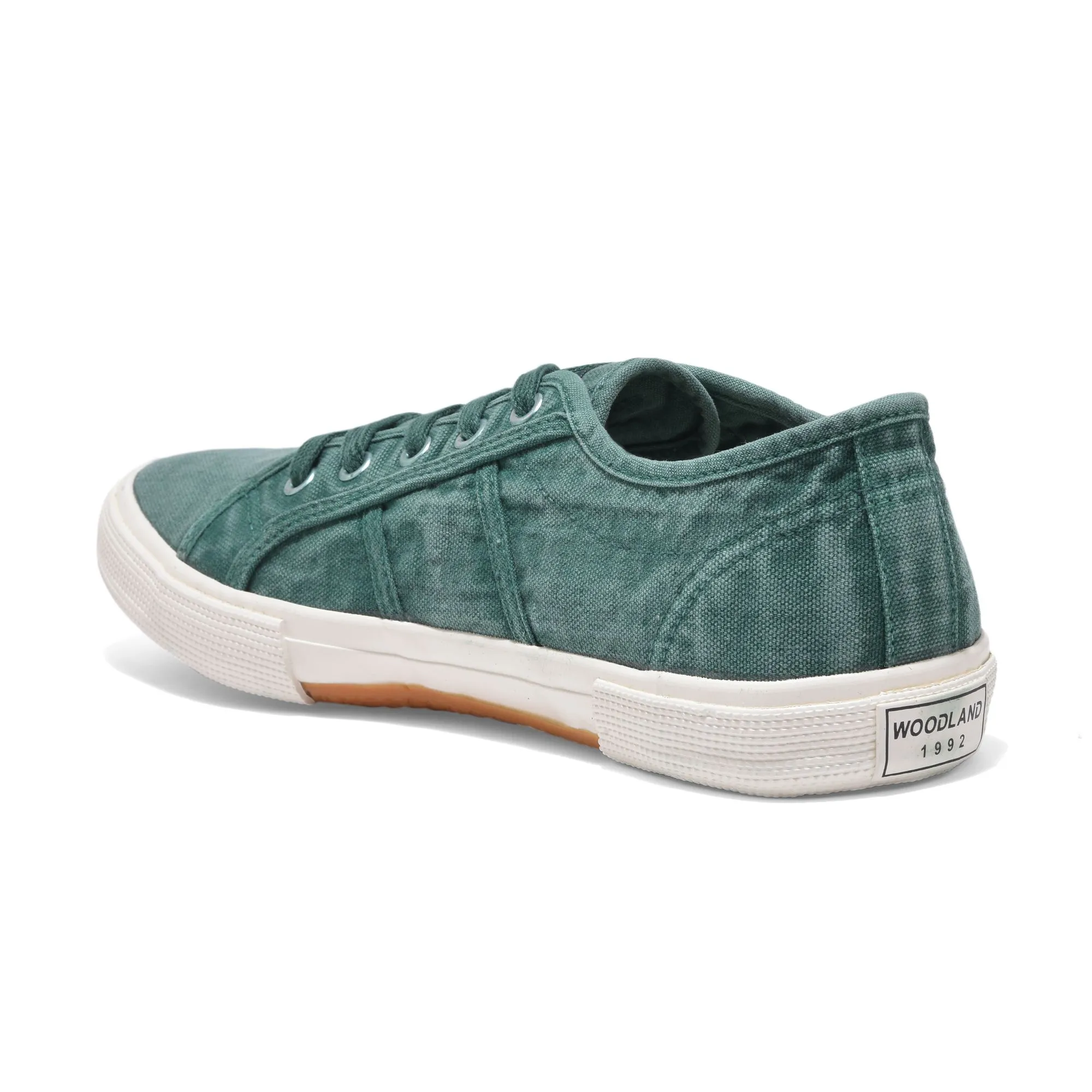 Green canvas shoe for men - Thumbnail 5