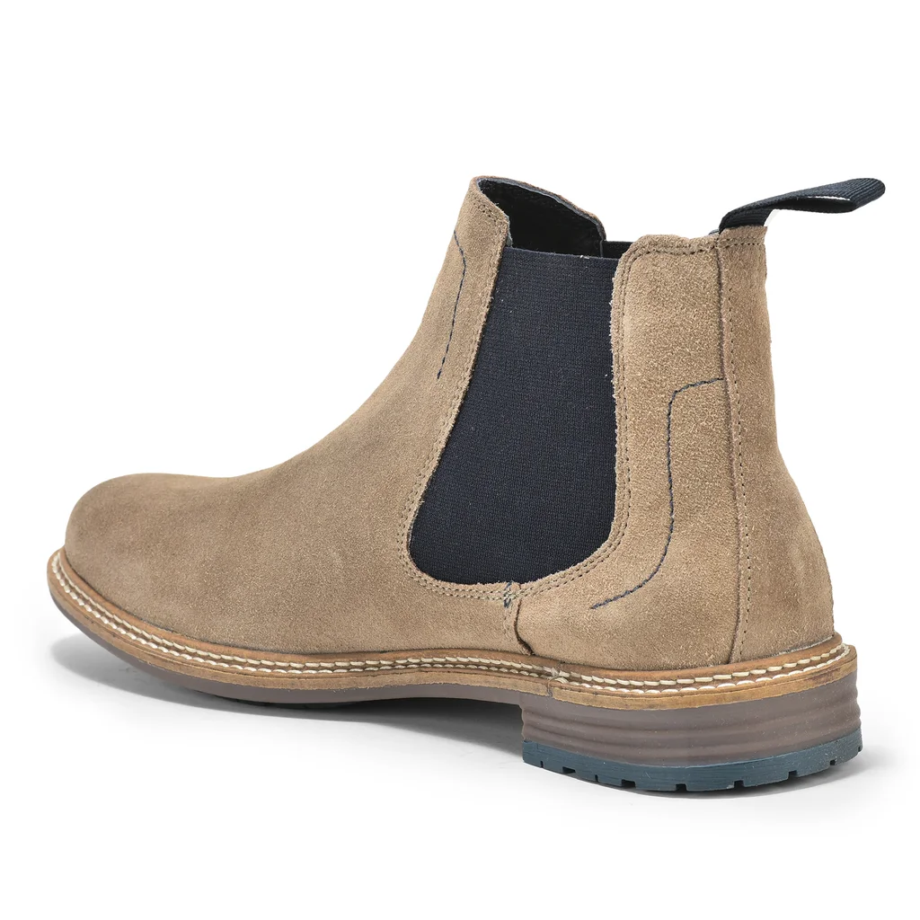 Khaki Suede Mens Boots - Thumbnail 5