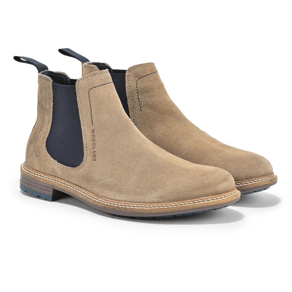 Khaki Suede Mens Boots - Thumbnail 6