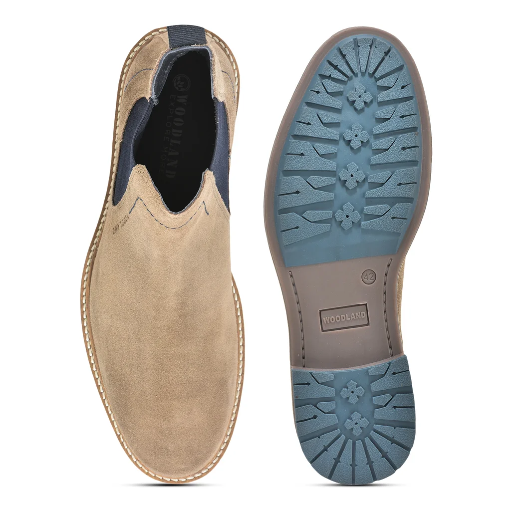 Khaki Suede Mens Boots - Thumbnail 7