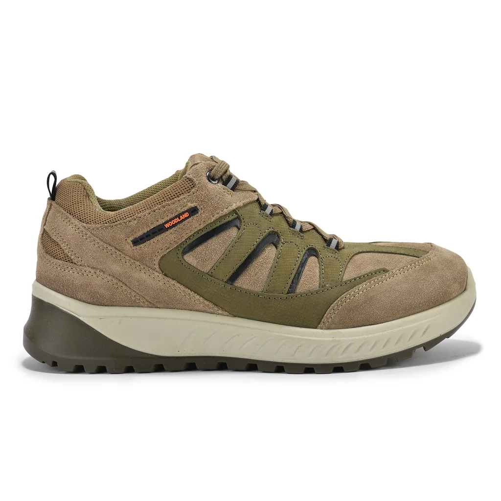 Woodland Casual Dubai Khaki lace-up shoes for men - Image 1