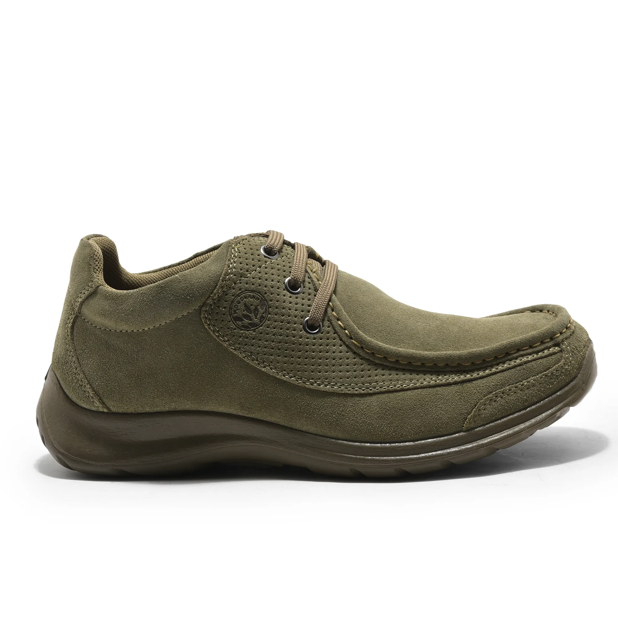 Khaki slip-on shoes for men - Thumbnail 1